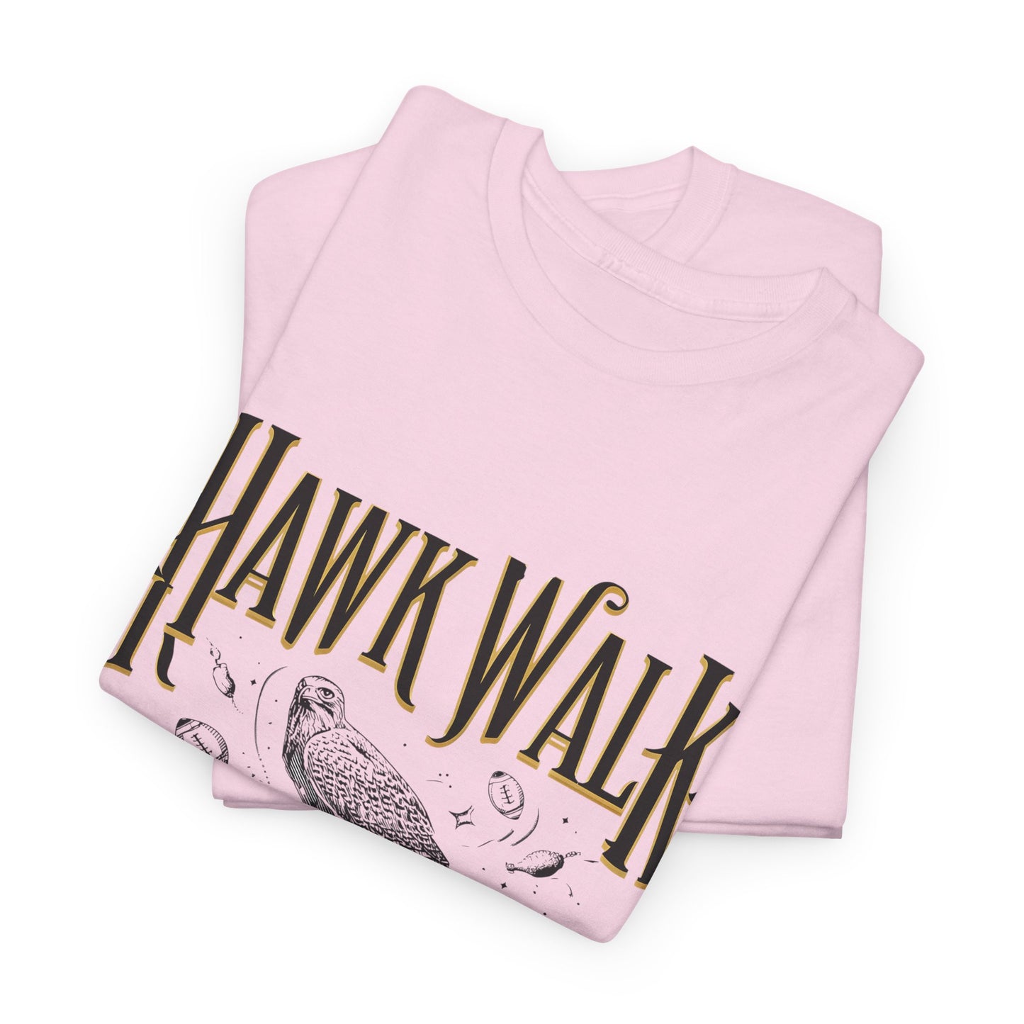Hawk Walk Tailgate Tee, Unisex Cotton Shirt, Outdoor Event T-Shirt, Festival Wear, Bird Lover Gift, Sports Gathering Apparel