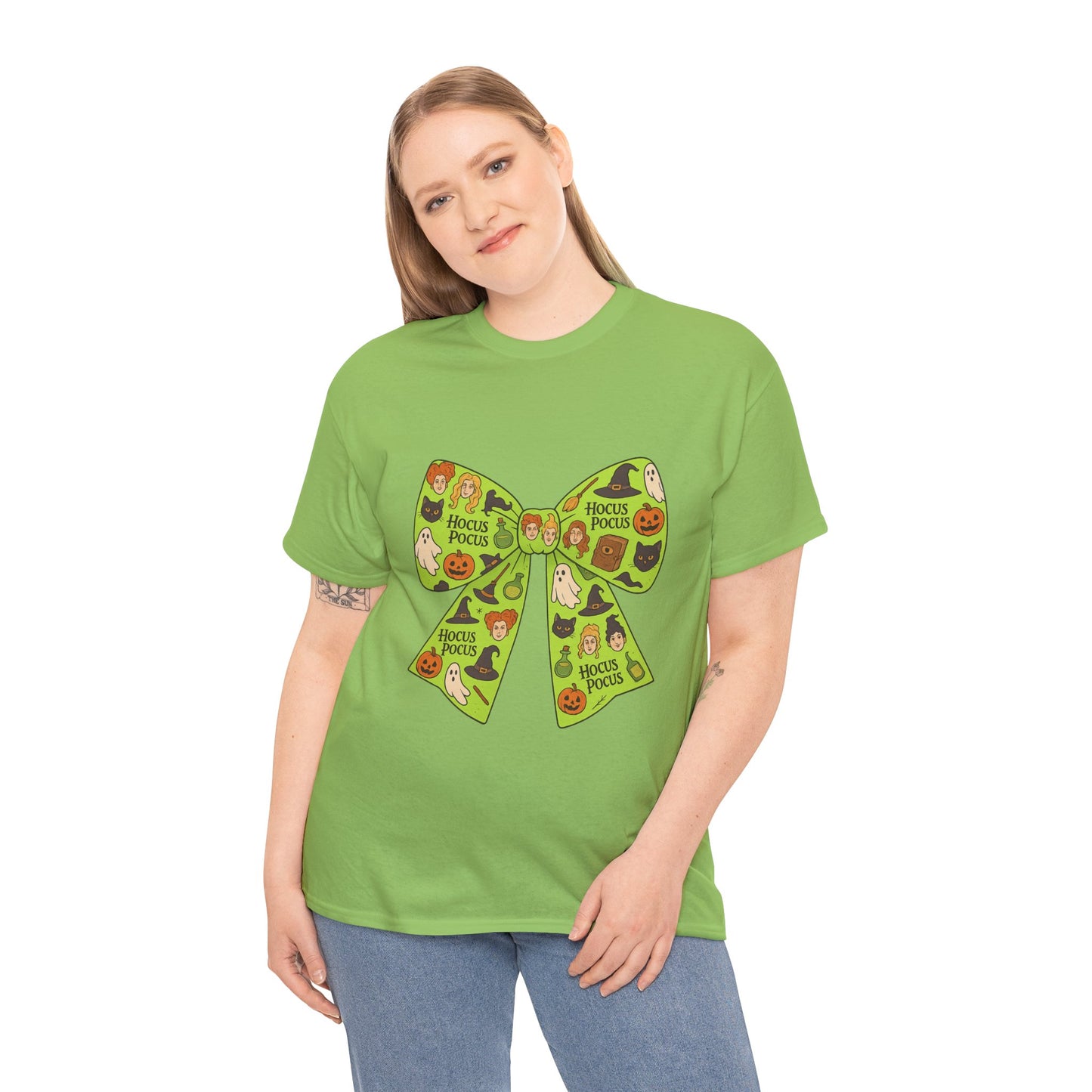 Halloween Graphic Tee, Spooky Season Unisex Shirt, Hocus Pocus Bow Tee, Autumn Style Shirt, Trick or Treat Apparel