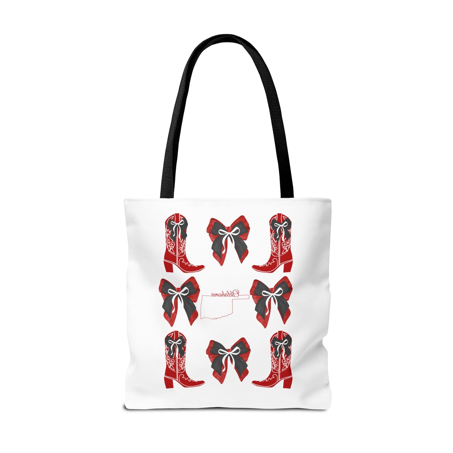 Tote Bag - Oklahoma Game Day Coquette Bow Design Fan Gift
