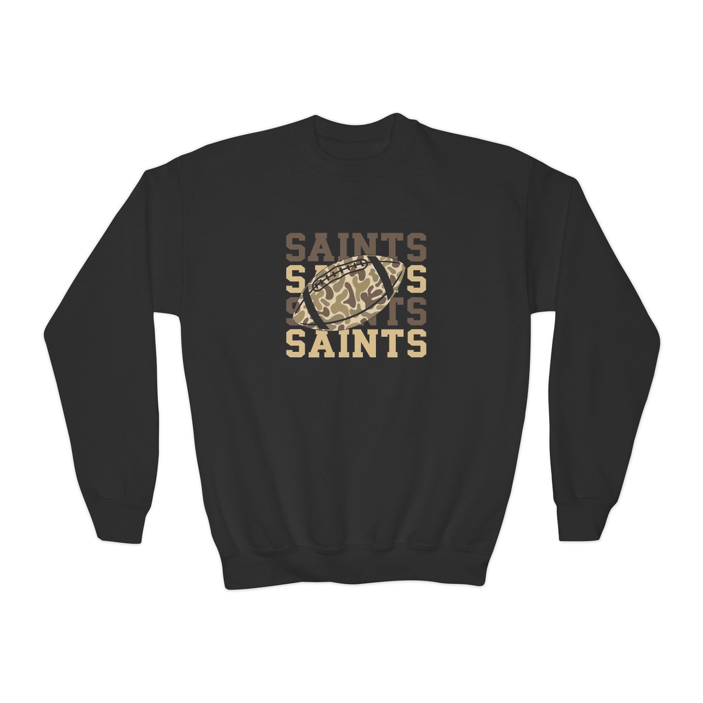 Youth Saints Crewneck Sweatshirt, Cozy Youth Sweatshirt, Sports Team Apparel, Perfect for Game Day, Gift for Young Fans