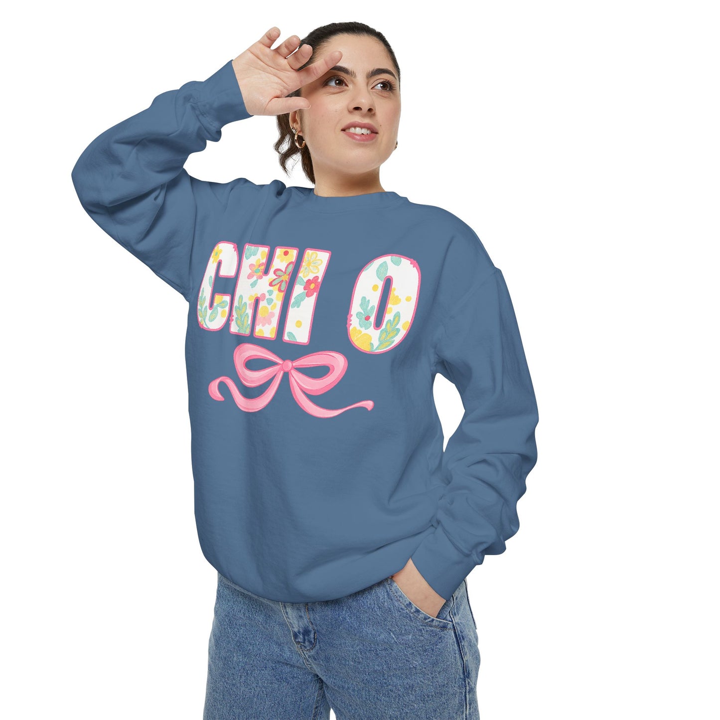 Colorful Floral Chill O Unisex Sweatshirt | Spring Fashion, Gift for Her