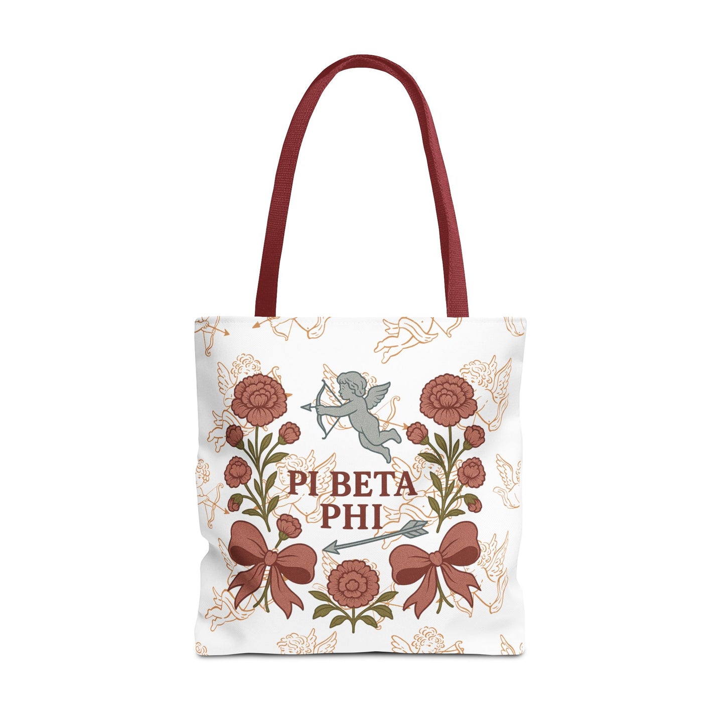 Floral Pi Phi Sorority Tote Bag