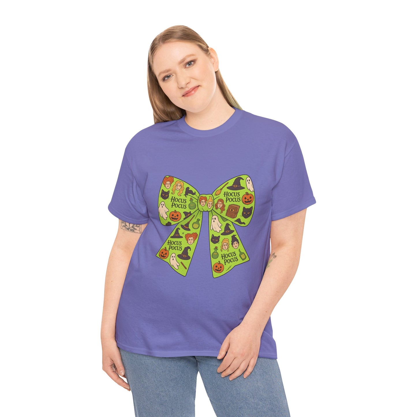 Halloween Graphic Tee, Spooky Season Unisex Shirt, Hocus Pocus Bow Tee, Autumn Style Shirt, Trick or Treat Apparel