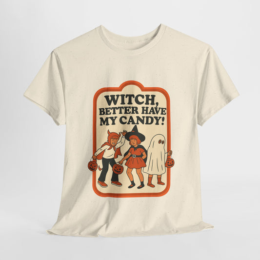 Halloween Witch Candy Tee - Unisex Cotton Shirt