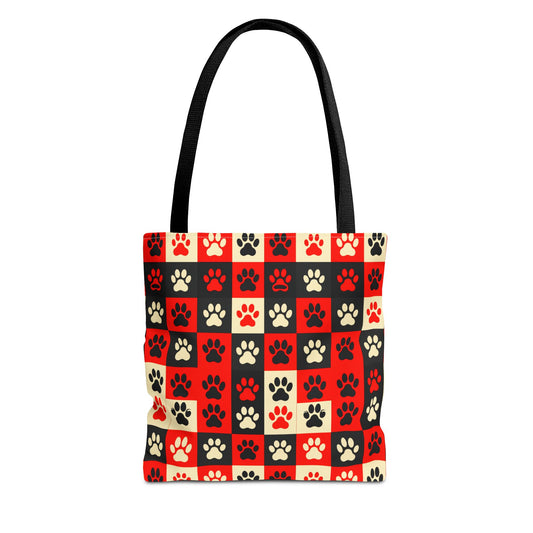 Paws Pattern Tote Bag, Stylish Eco-Friendly Bag, Game Day Bag, Go dawgs, graduation gift, alumni gift