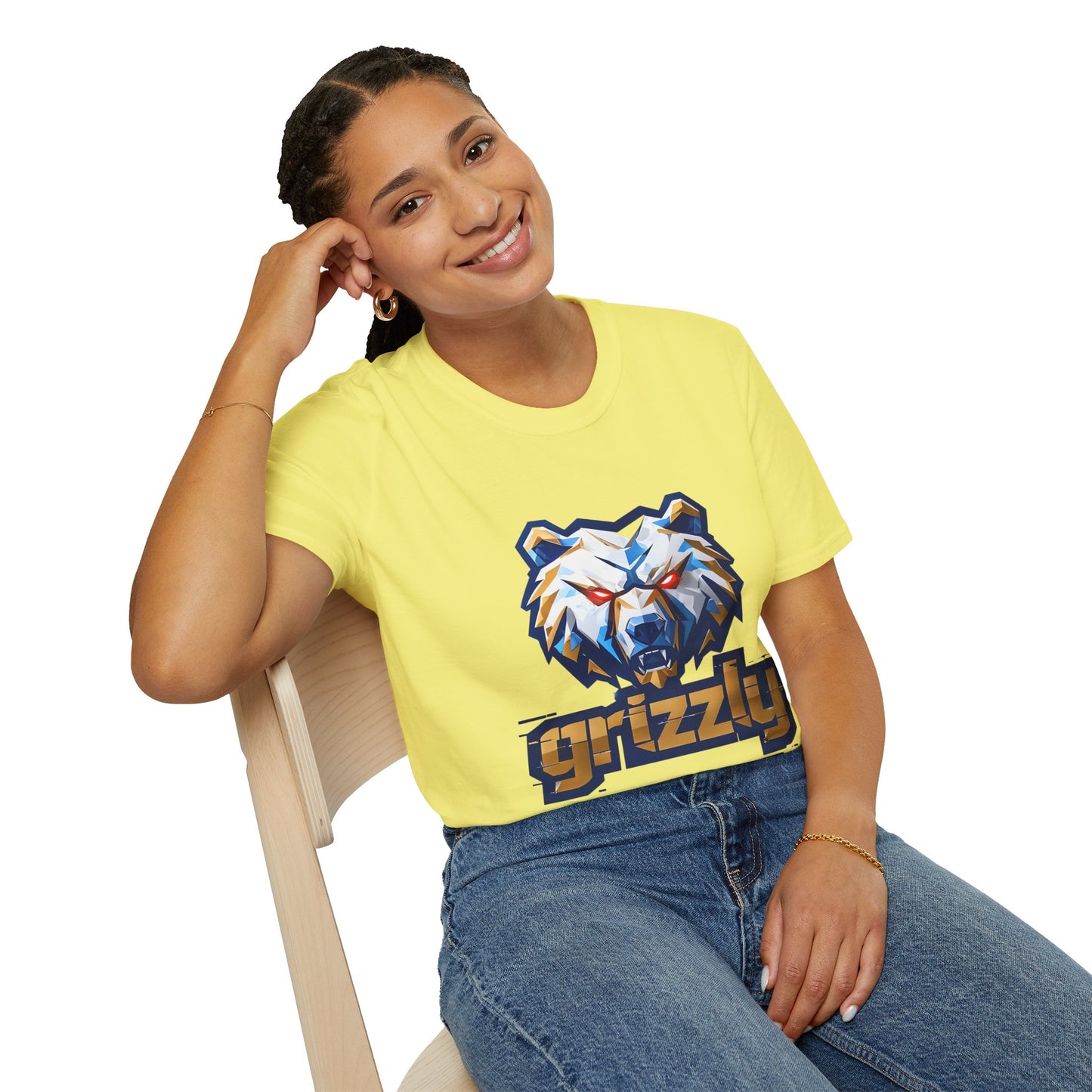 Grizzly Memphis Bear Graphic Tee, Unisex Softstyle T-Shirt, Memphis Basketball Fan, Memphis Grizz, 901, Go Grizz