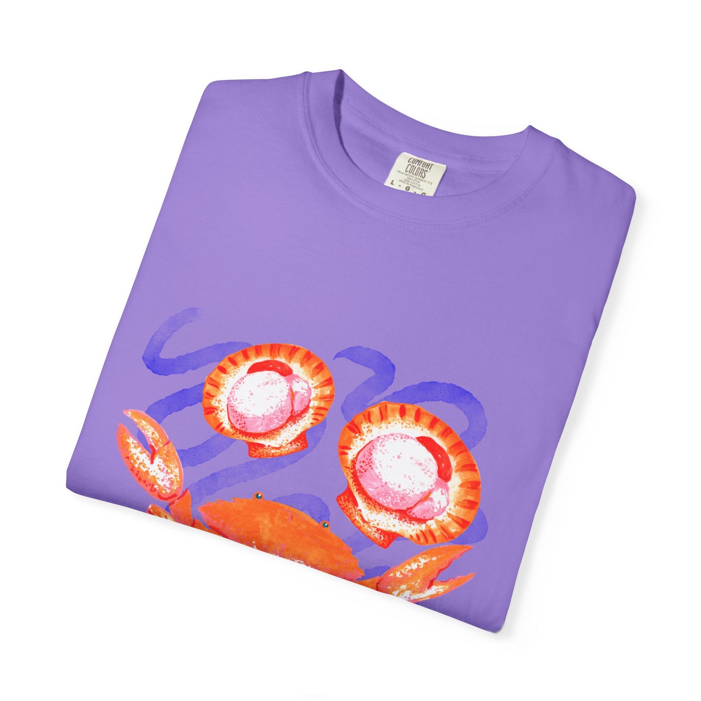 Retro Seafood Graphic T-Shirt - Fresh Catch Comfort Colors Tee
