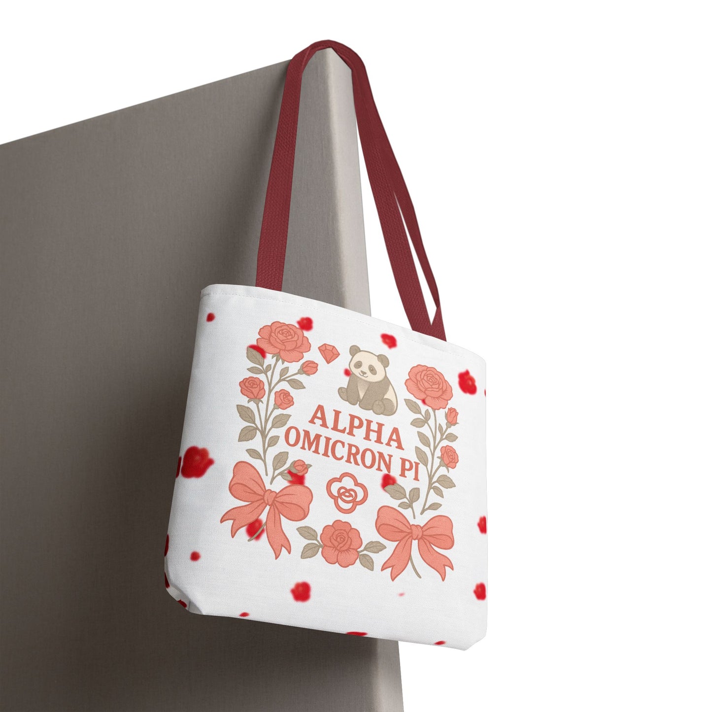 Floral Alpha Omicron Pi Tote Bag, Sorority Tote, Gift for Sisters, College Bag, Cute Everyday Tote