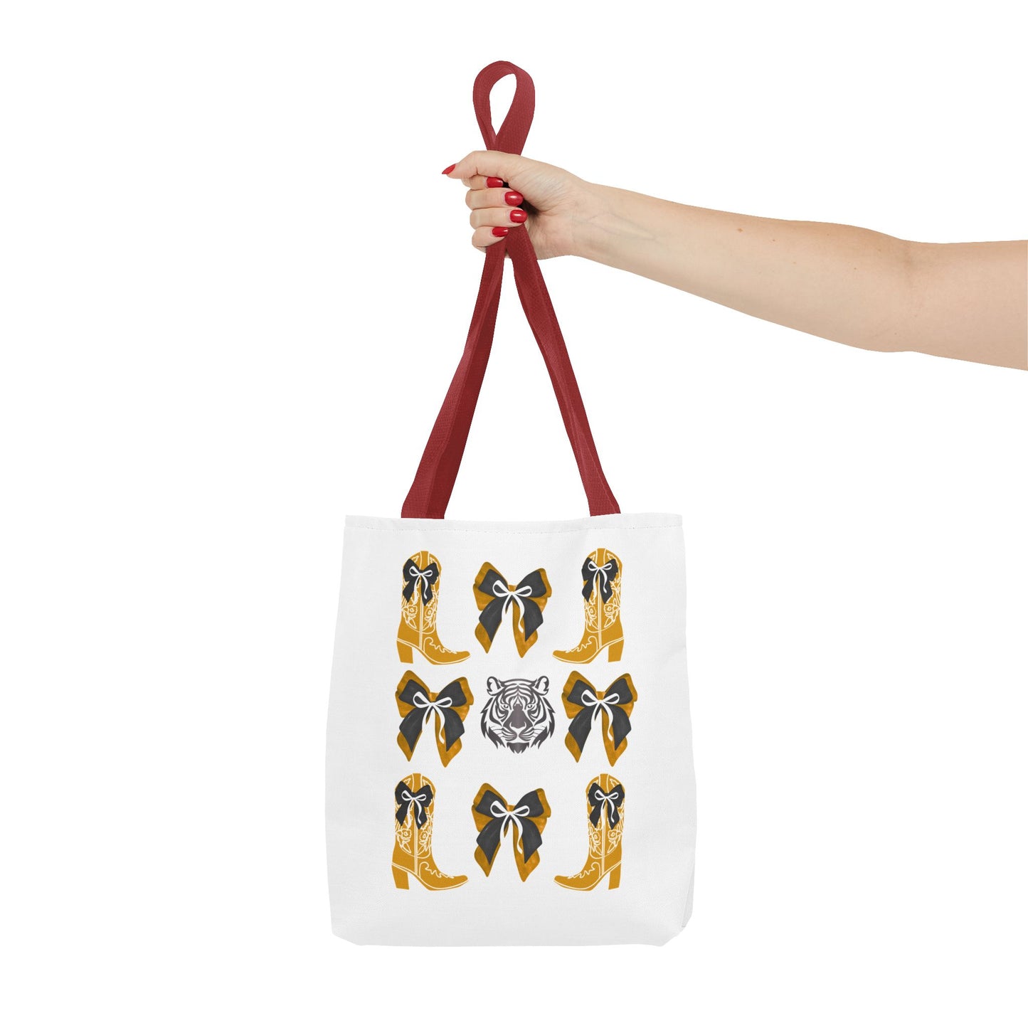 Mizzou tigers tote bag, missouri game day, Stylish Tote Bag with Boots and Tiger Design, missouri fan gift, missouri tigers alumni, graduation gift, mo tigers