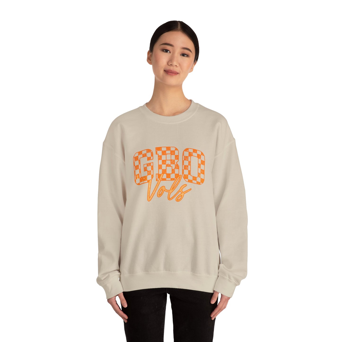 Cozy Chequered Graphic Sweatshirt for GBO Fans, Perfect for Game Days, Casual Outings, and Holidays