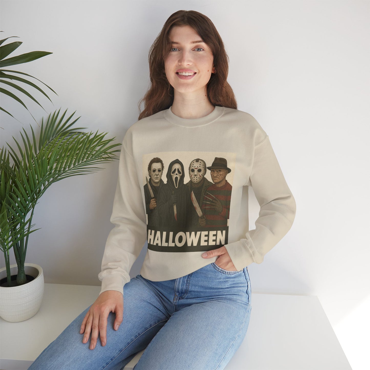 Spooky Movie Crewneck Sweatshirt - Halloween Horror Apparel