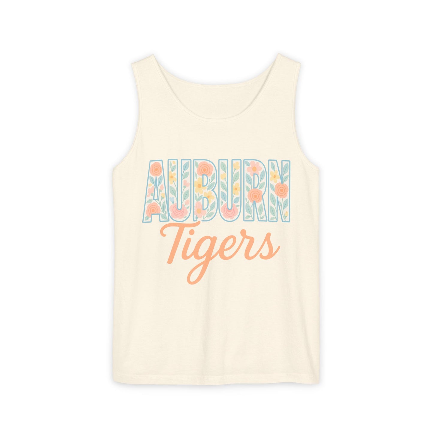 Auburn Tigers Garment-Dyed Tank Top, Summer Fashion, Sports Apparel, College Gear, Gifts for Students, Comfort Colors