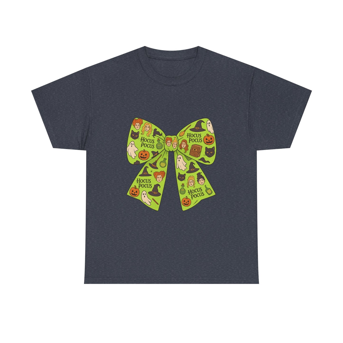 Halloween Graphic Tee, Spooky Season Unisex Shirt, Hocus Pocus Bow Tee, Autumn Style Shirt, Trick or Treat Apparel