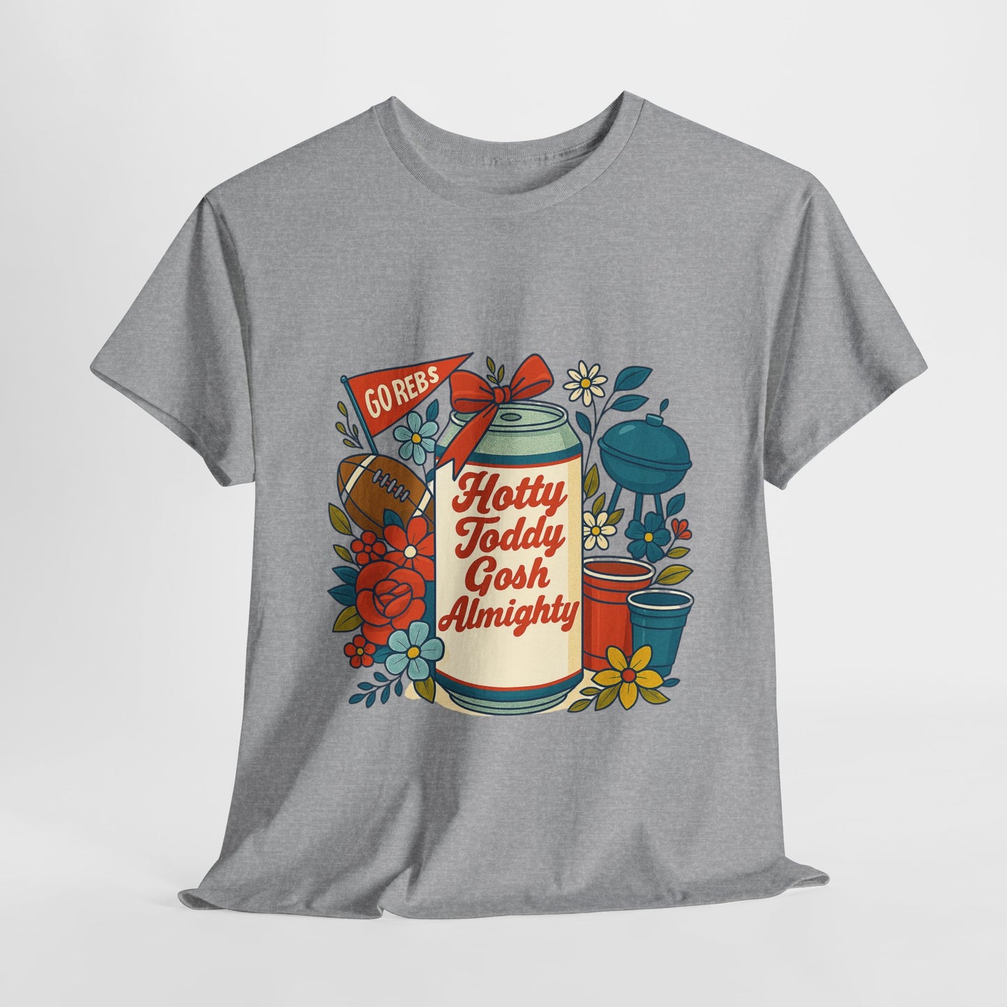 Hotty Toddy Heavy Cotton Tee - Unisex Graphic T-Shirt, Casual Wear, College Apparel, Gift for Students, Spring Break Fashion