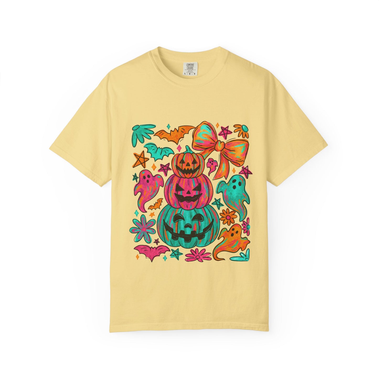 Whimsical Halloween T-Shirt, Perfect for Fall Celebrations, Ghosts & Pumpkins Design, Unisex Tee, Festive Apparel, Halloween Costume