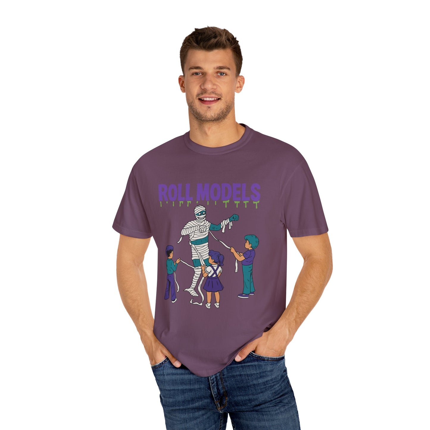 Mummy Roll Models T-Shirt, Cute Halloween Shirt, Kids Costume Tee, Family Fun Outfit, Retro Graphic Top, Vintage Style Tee