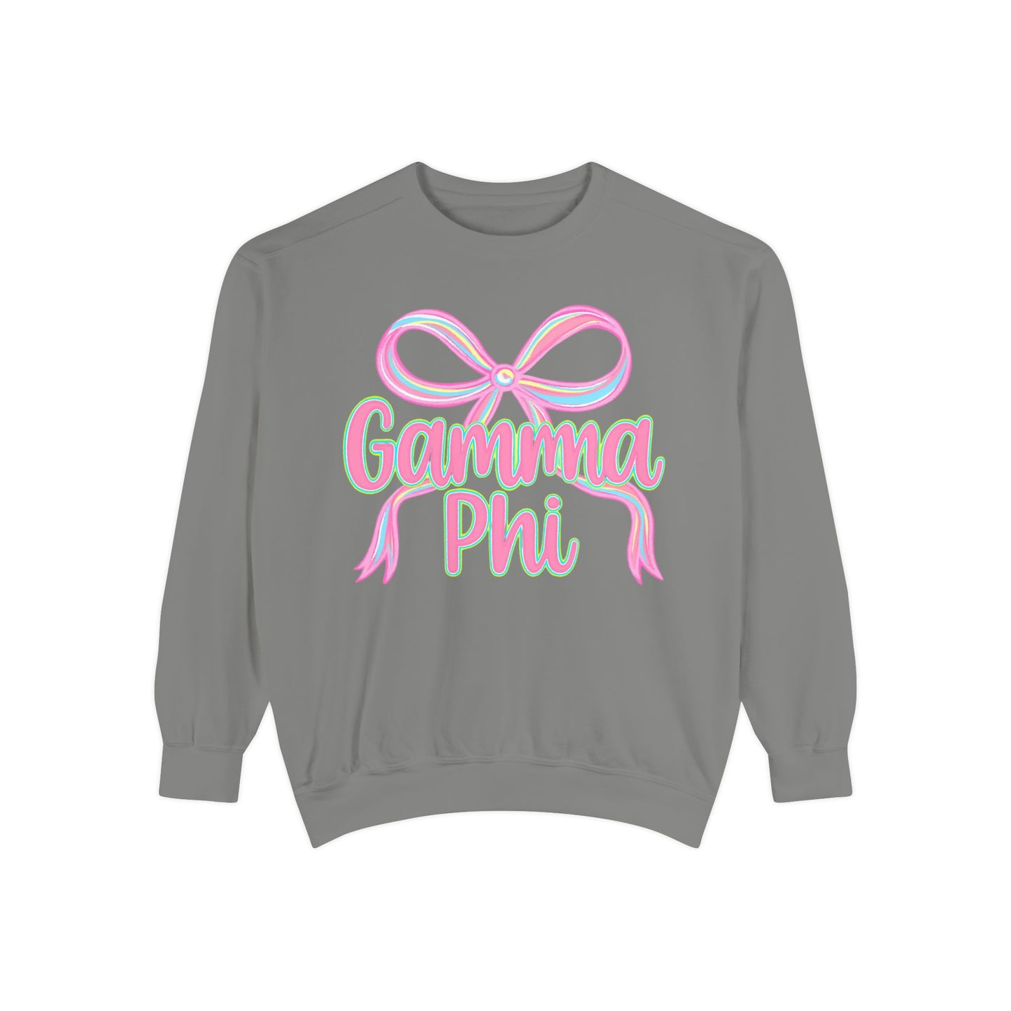 GammaPhi Garment-Dyed Sweatshirt | Cozy Sorority Sweatshirt, Unisex Apparel, Sorority Gift, Casual Wear, College Spirit Wear