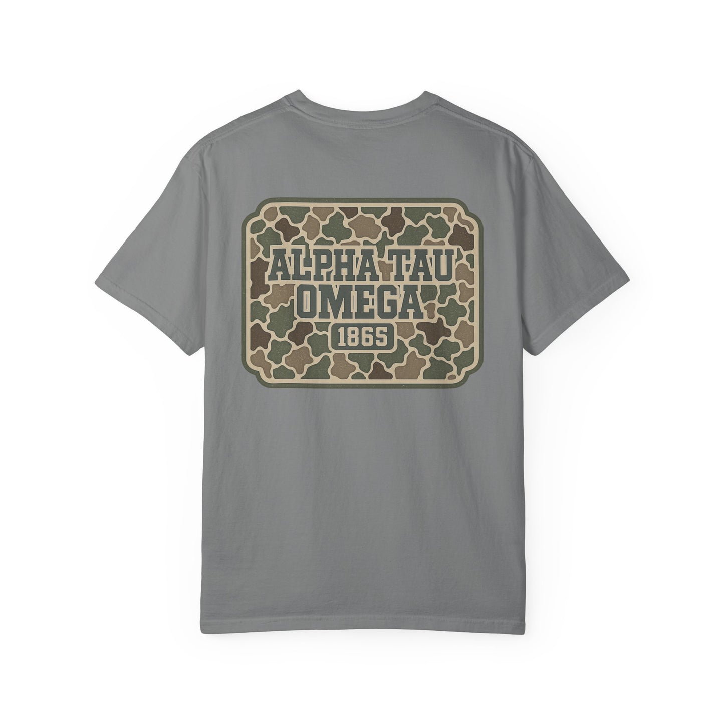 AlphaTauOmega Garment-Dyed T-shirt | Unisex Casual Tee for Fraternity Events, Gifts, College Life, Brotherhood, Greek Life