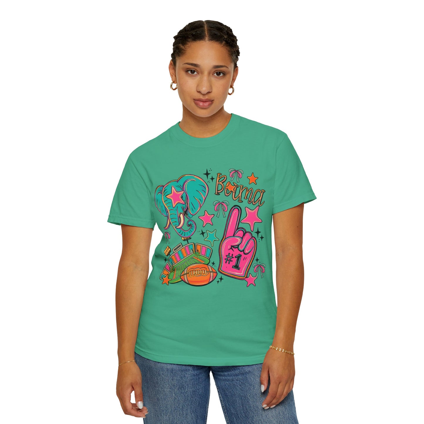 Preppy Neon Elephant Fan T-Shirt