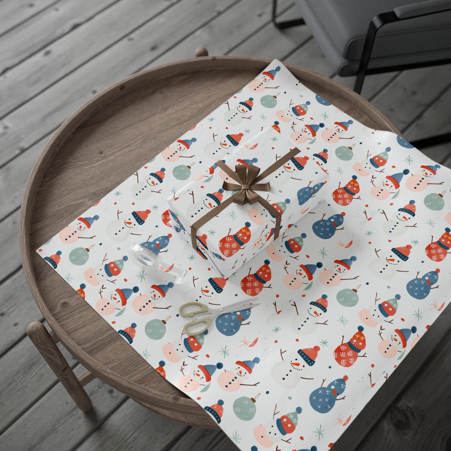 Festive Snowman Wrapping Paper