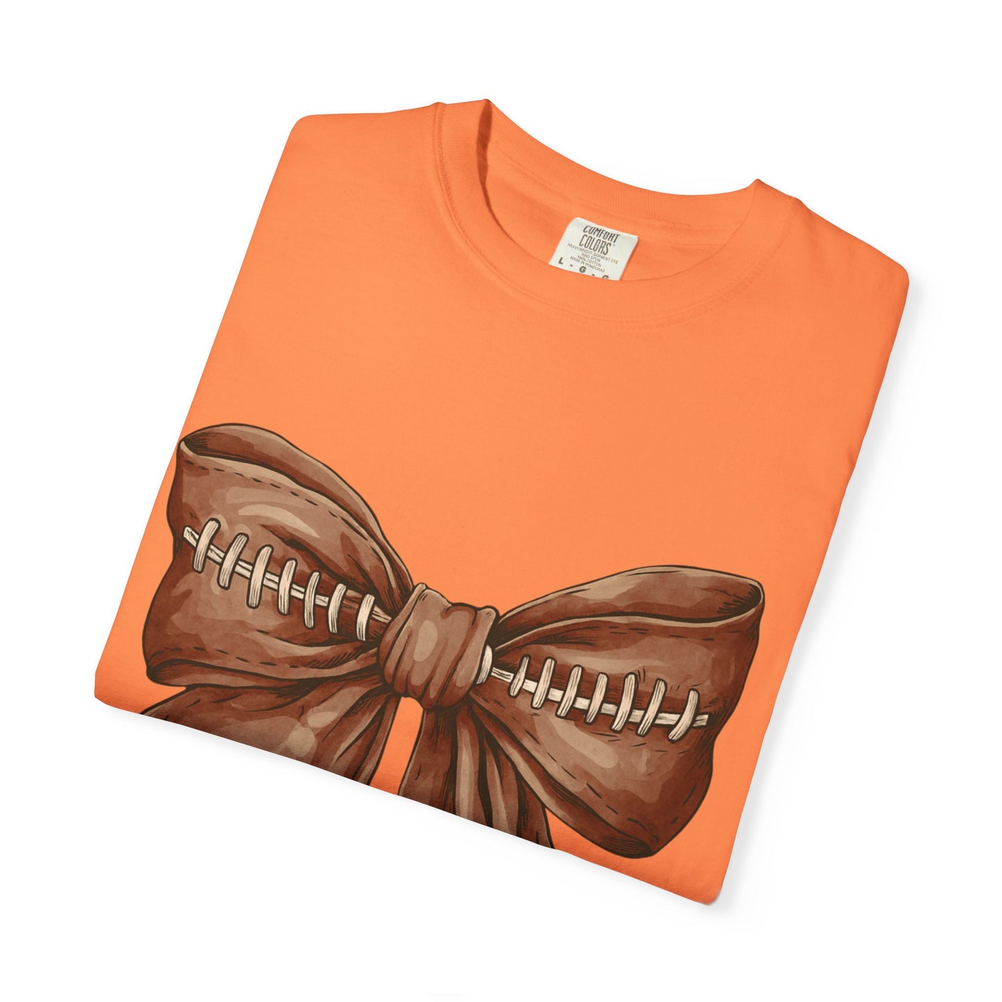 Football Bow T-Shirt: Unisex Casual Wear for Game Day Apparel