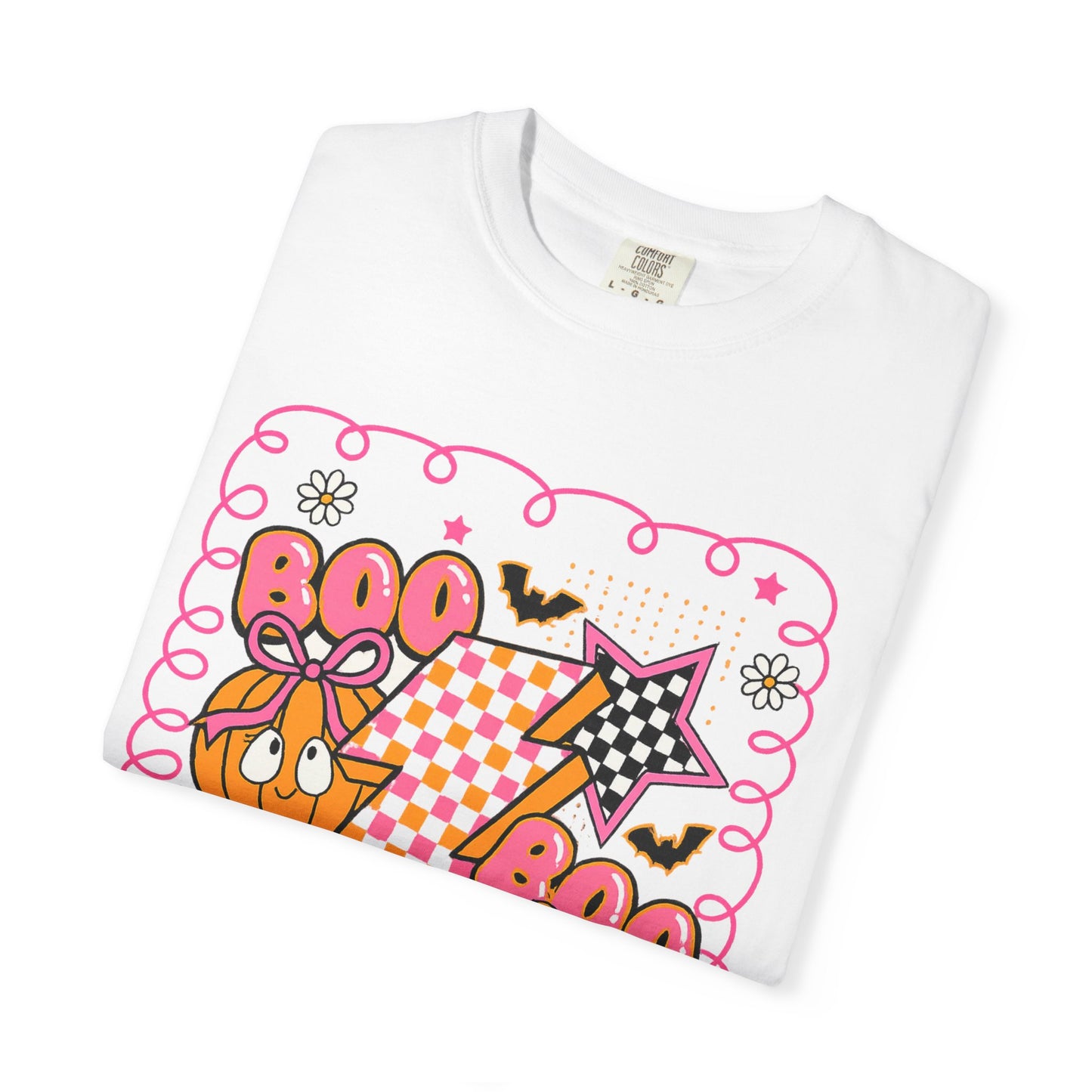 Retro Design Orange & Pink Unisex Halloween T-Shirt