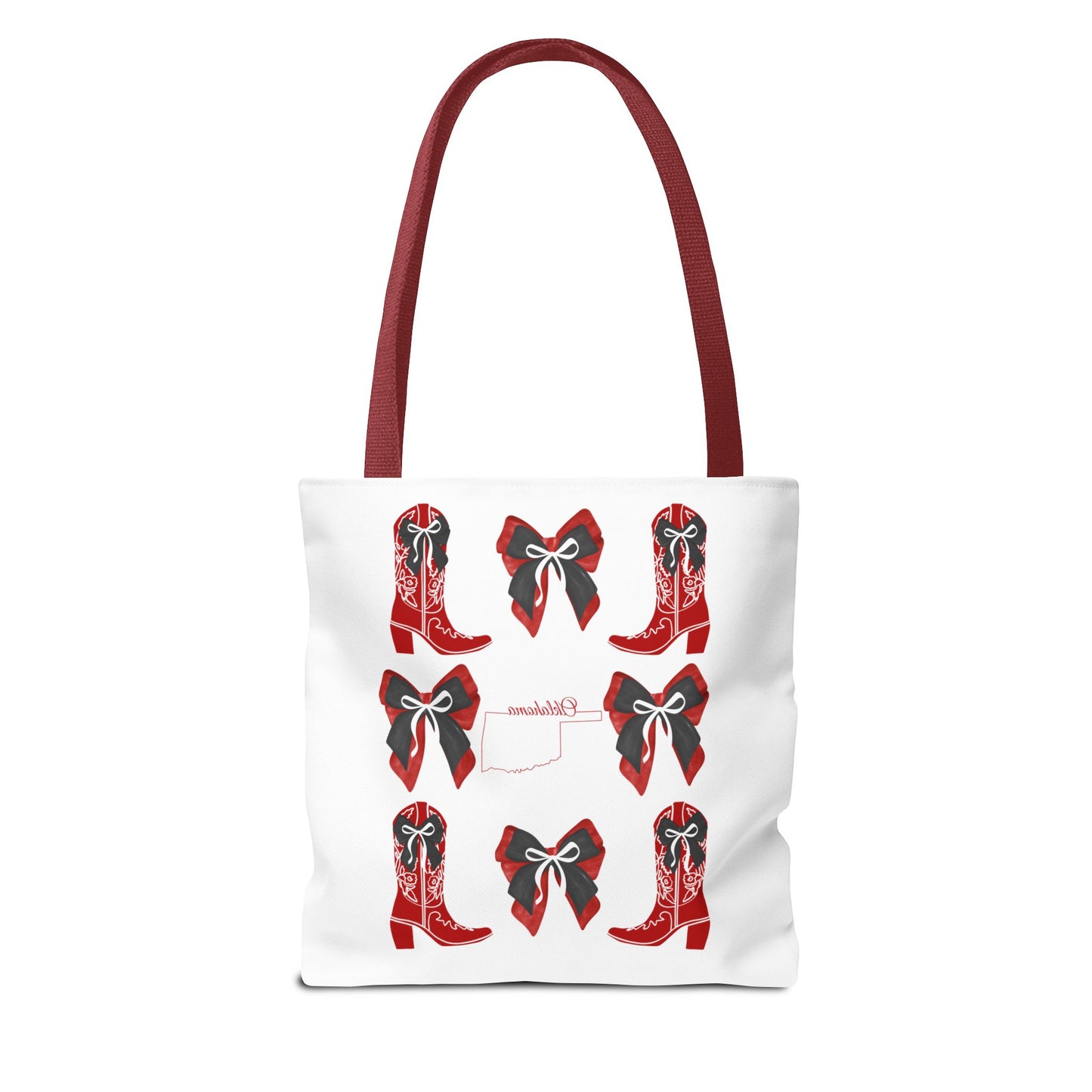Tote Bag - Oklahoma Game Day Coquette Bow Design Fan Gift