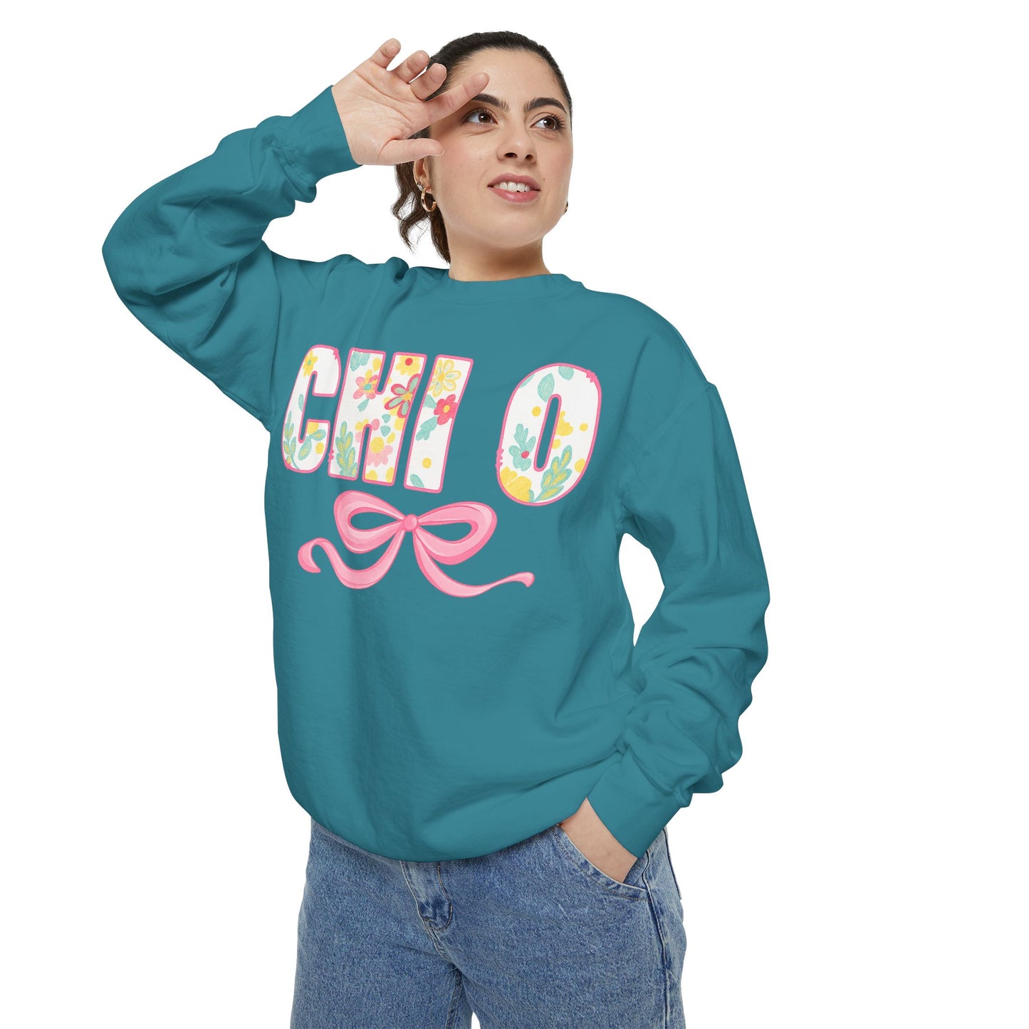 Colorful Floral Chill O Unisex Sweatshirt | Spring Fashion, Gift for Her