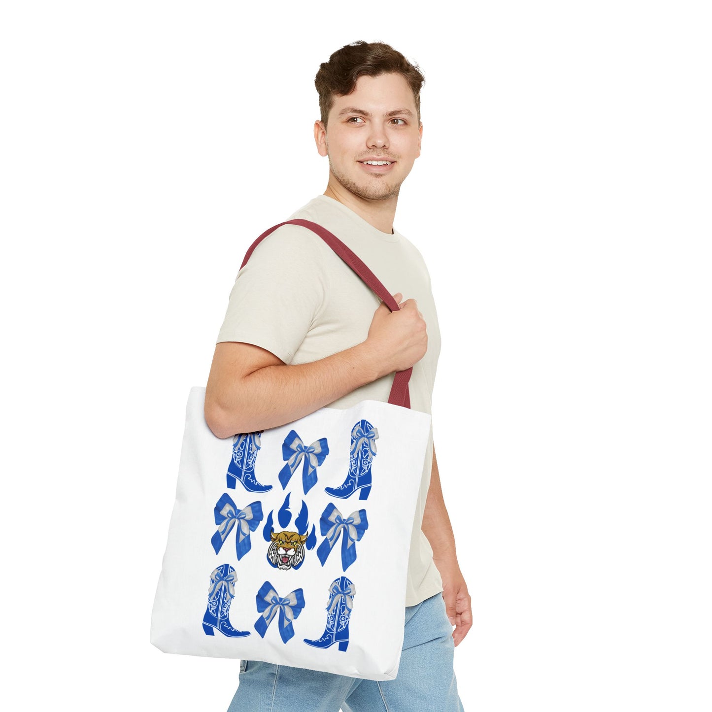 KY wildcats Stylish Blue Cowboy Boots Tote Bag, Kentucky Wildcats Fan, Kentucky Game Day, UK Wildcats, Kentucky Alumni, Graduation Gift, Lexington KY Gift