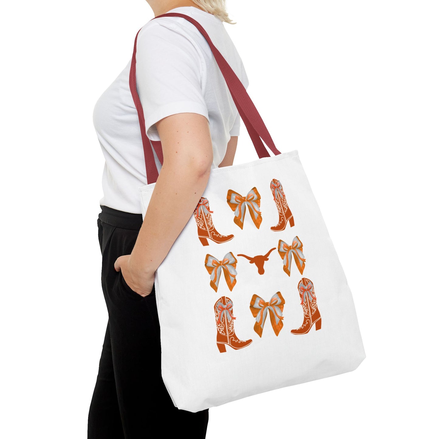 Tx longhorns Stylish Western Tote Bag, Cowgirl Style Accessories, Everyday Use, Gift for Rodeo Fans, hook em horns, texas game day, tx fan gift, graduation gift, texas alumni