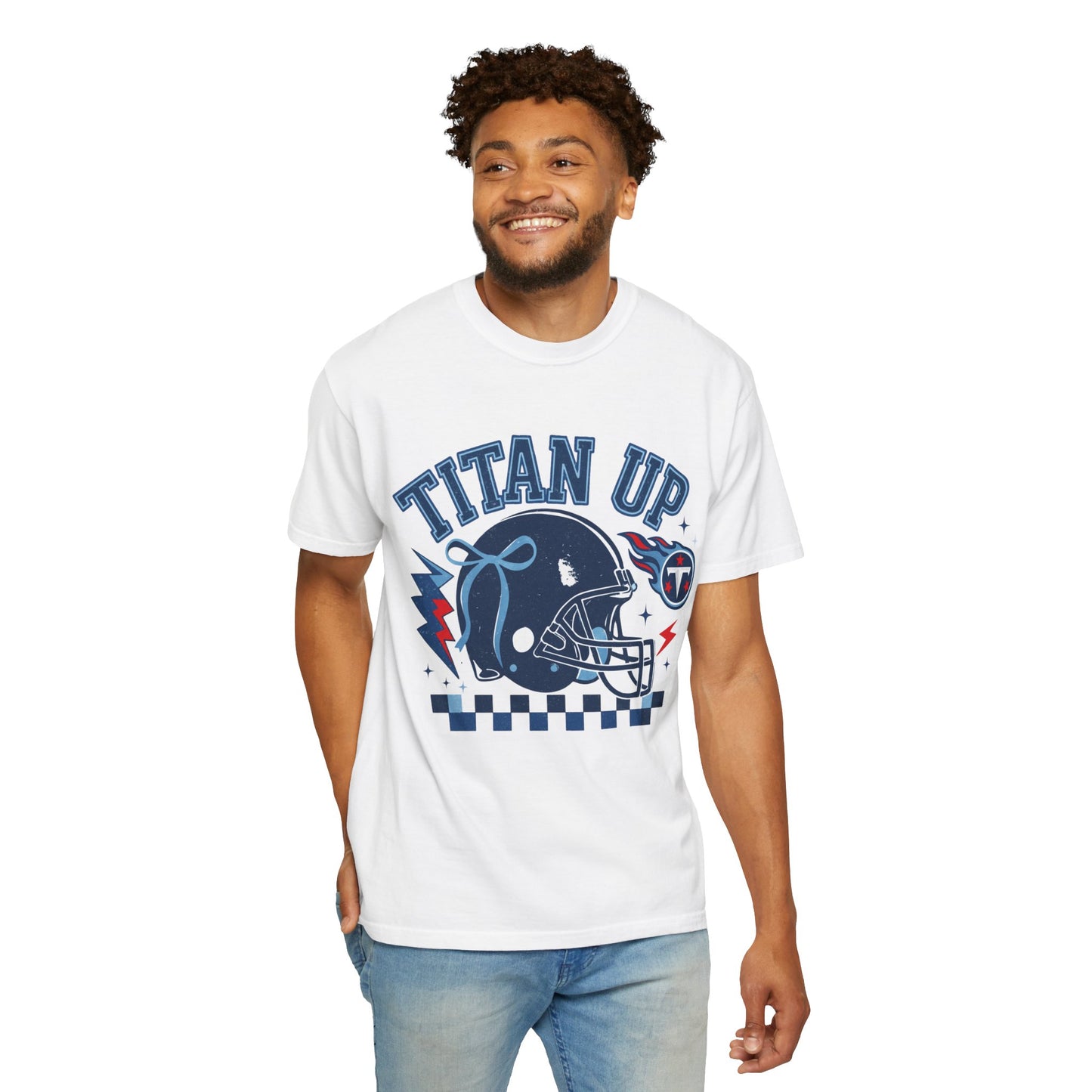 titan up tennessee Unisex Football Tee, Titan Up Shirt for Game Day, Casual Sportswear, Tailgating Apparel, Gift for Fans, Team Spirit Top