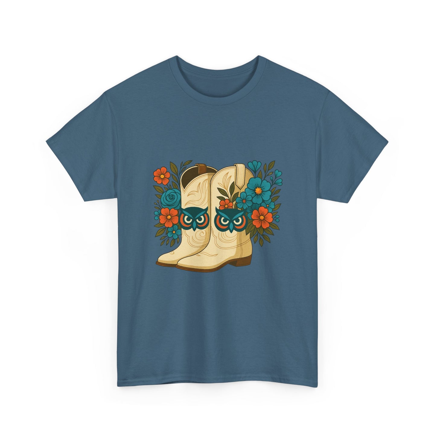 Floral Cowboy Boots Tee, Perfect for Country Music Lovers, Western Style Gift, Casual Outfit, Boho Fashion, Farmhouse Decor