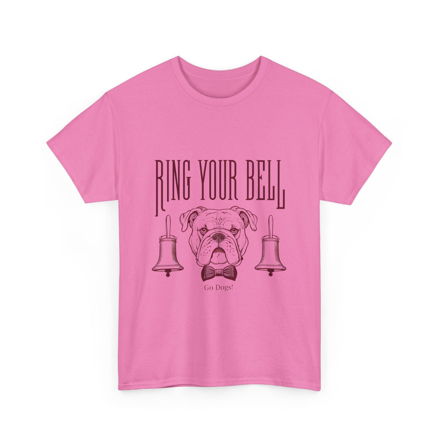 Dog Lover's Unisex Heavy Cotton Tee | 'Ring Your Bell' Shirt, Bulldog Tee, Pet Owner Gift, Funny Dog Apparel, Casual Wear
