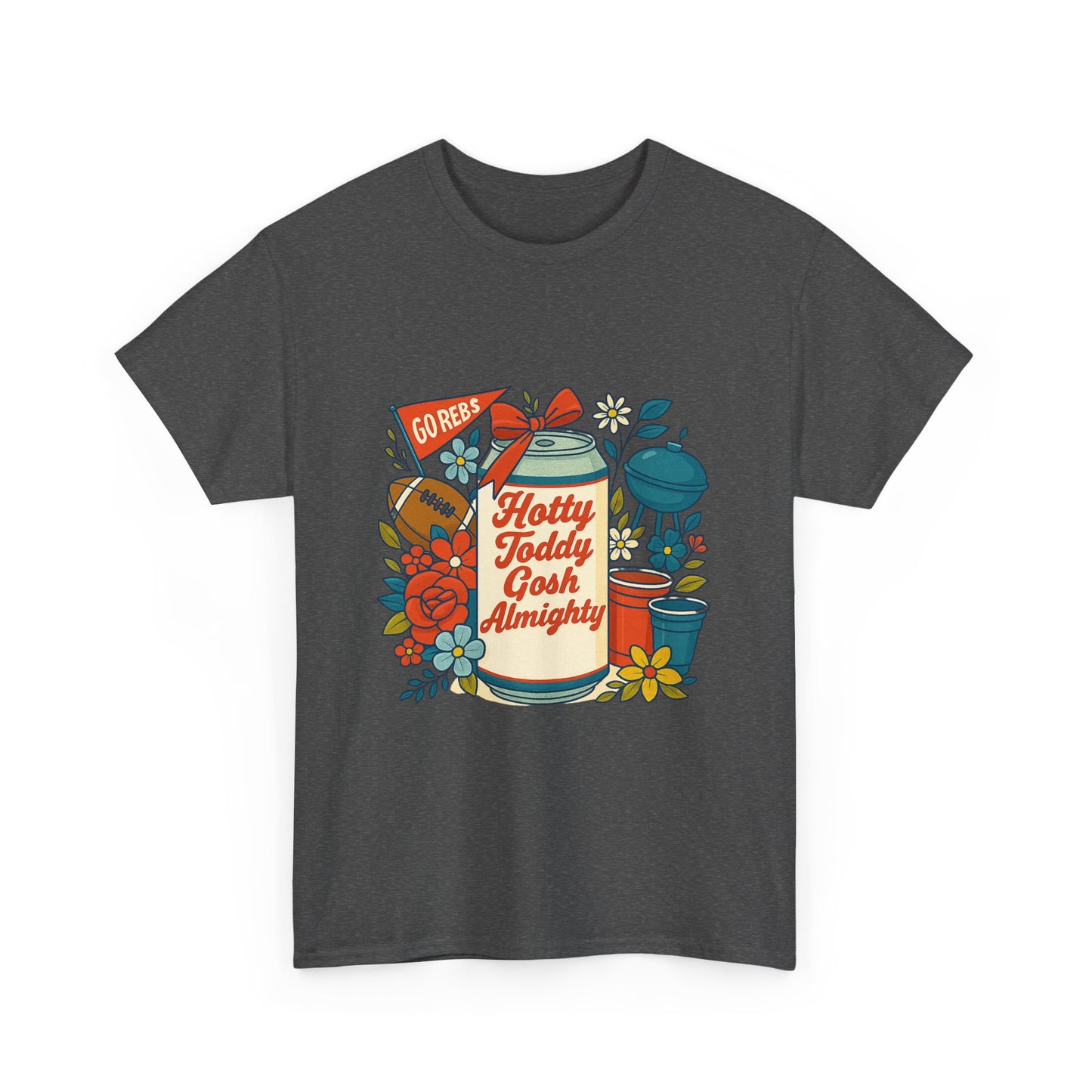 Hotty Toddy Heavy Cotton Tee - Unisex Graphic T-Shirt, Casual Wear, College Apparel, Gift for Students, Spring Break Fashion