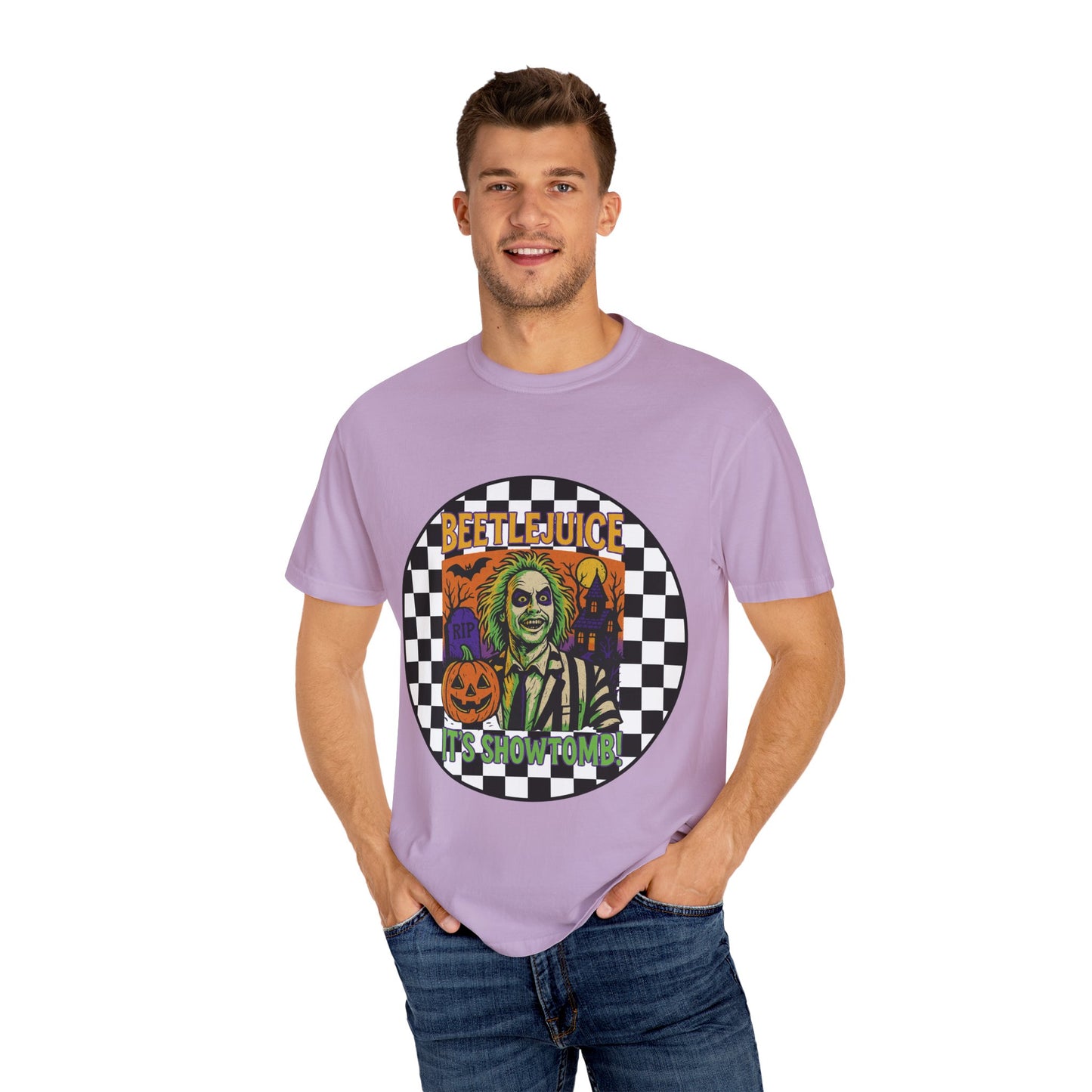 Beetlejuice Unisex T-shirt, Spooky Graphic Tee, Halloween Costume Shirt, Movie Fan Apparel, Eerie Clothing Gift