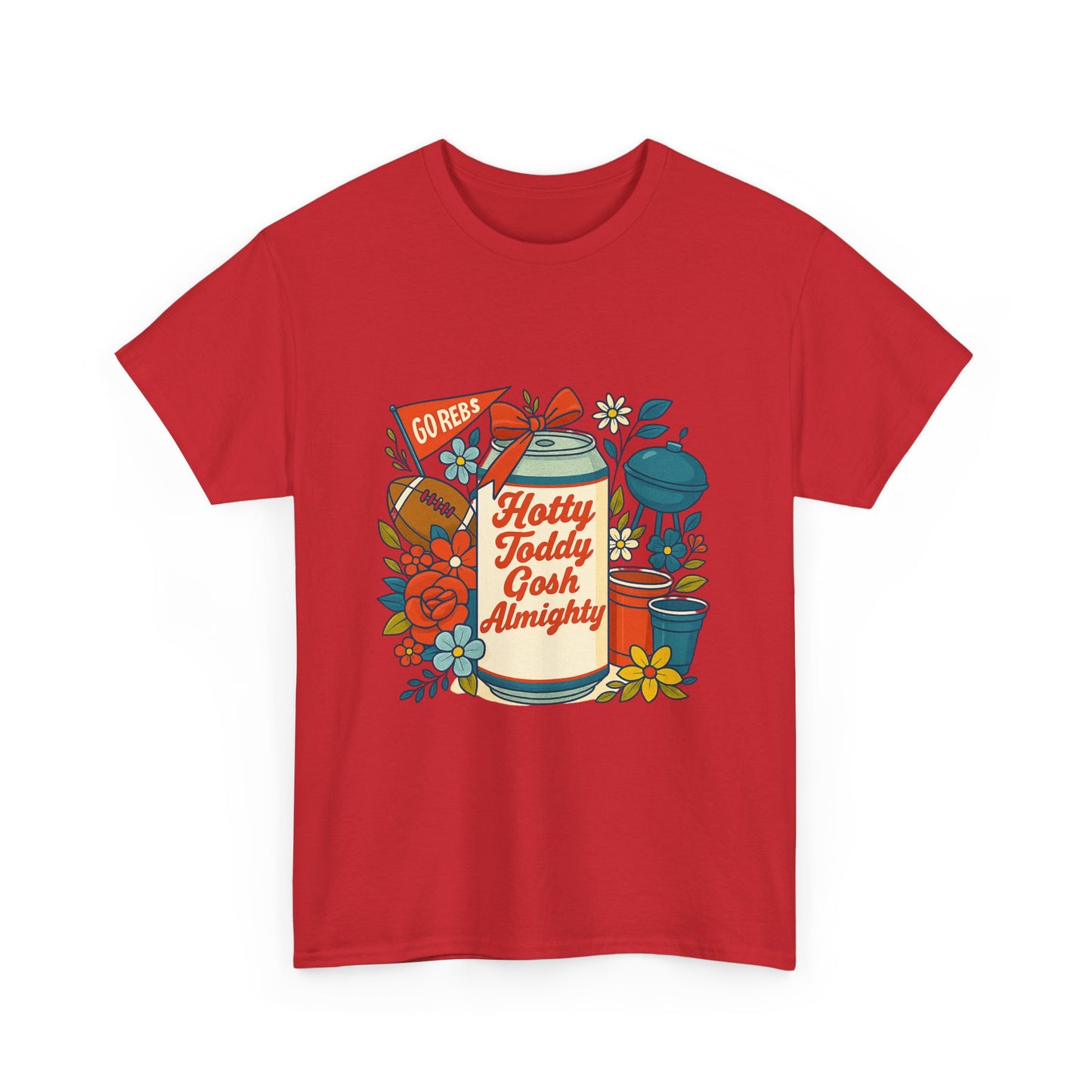 Hotty Toddy Heavy Cotton Tee - Unisex Graphic T-Shirt, Casual Wear, College Apparel, Gift for Students, Spring Break Fashion