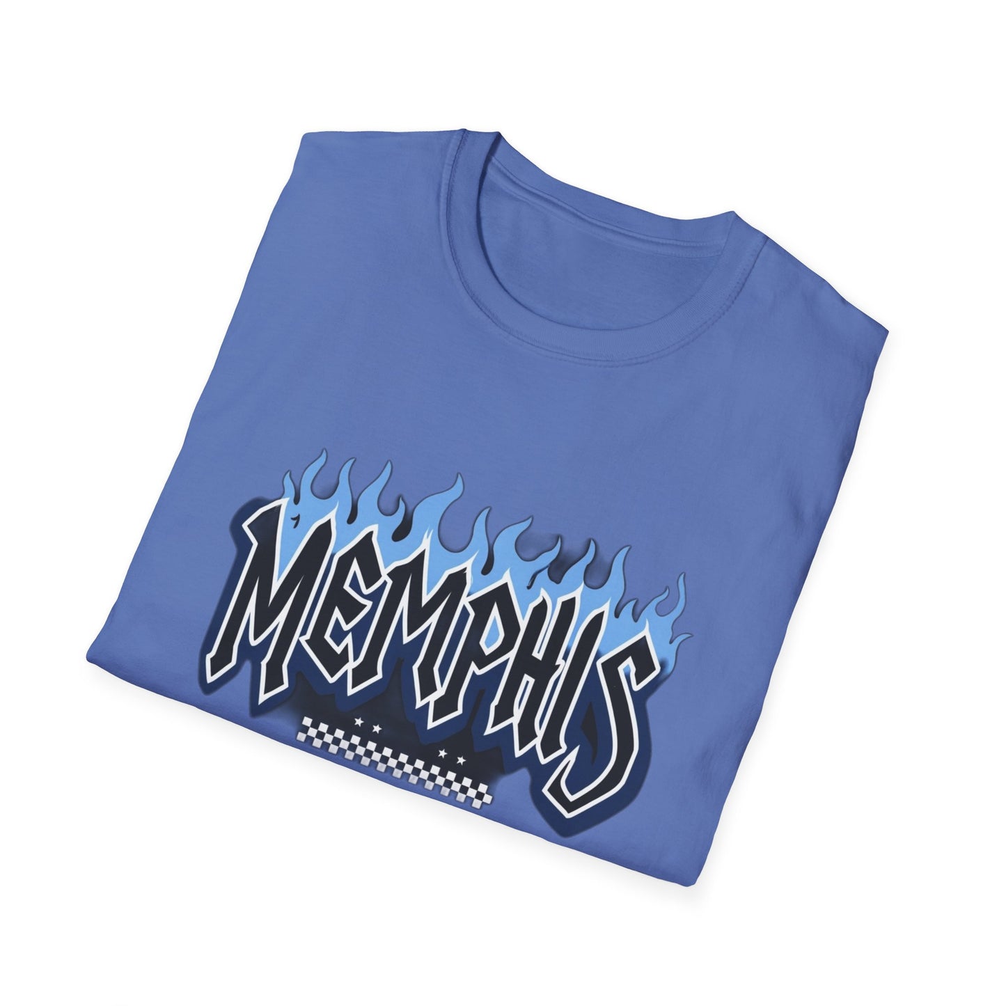 Memphis Flame Graphic T-Shirt, Unisex Tee, Casual Wear, Gift for Music Lovers, Summer Fashion, Graphic Design Shirt