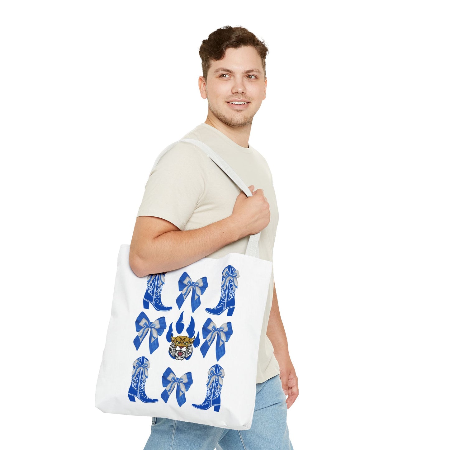 KY wildcats Stylish Blue Cowboy Boots Tote Bag, Kentucky Wildcats Fan, Kentucky Game Day, UK Wildcats, Kentucky Alumni, Graduation Gift, Lexington KY Gift