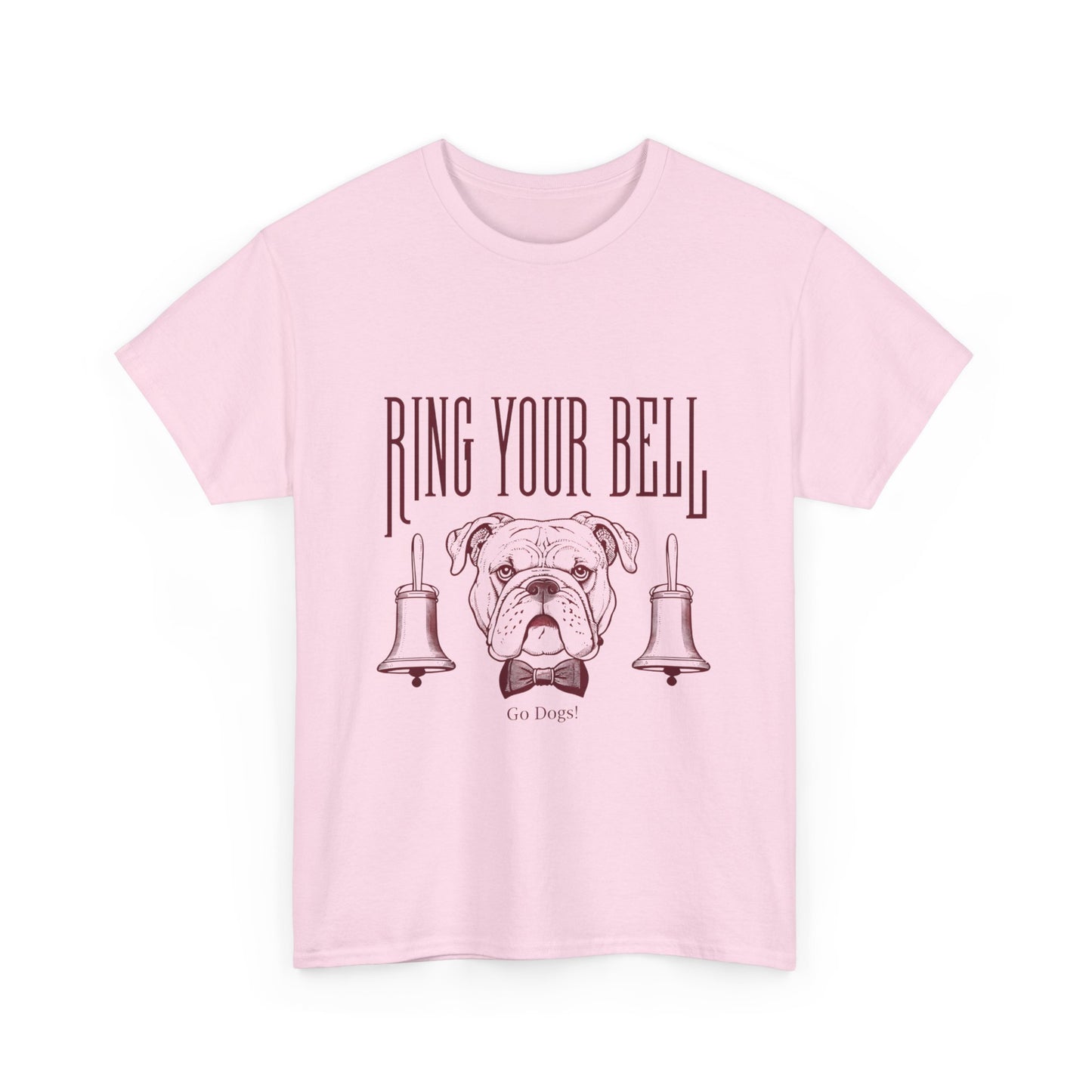 Dog Lover's Unisex Heavy Cotton Tee | 'Ring Your Bell' Shirt, Bulldog Tee, Pet Owner Gift, Funny Dog Apparel, Casual Wear