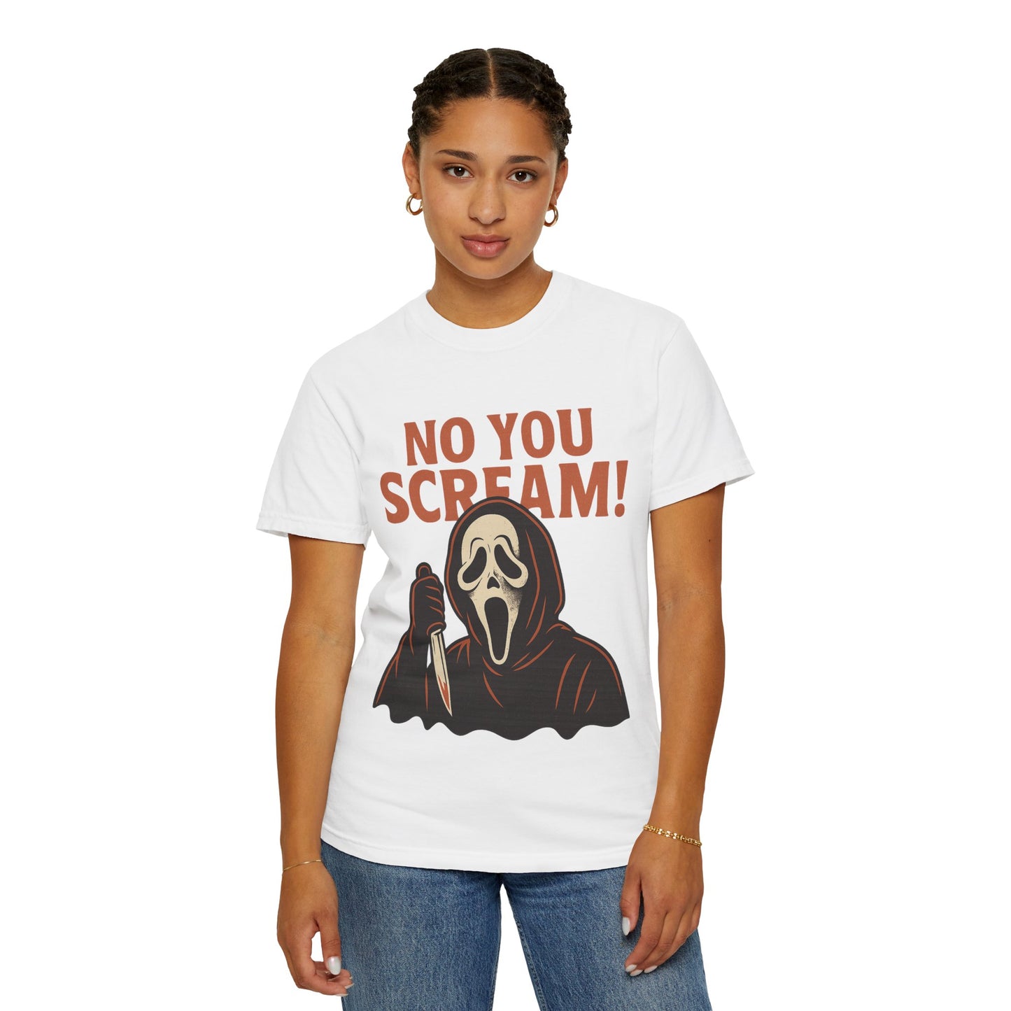 Unisex Horror-Themed T-shirt | Fun Scream Design for Halloween, Costume Parties, Movie Nights, Gift for Horror Fans