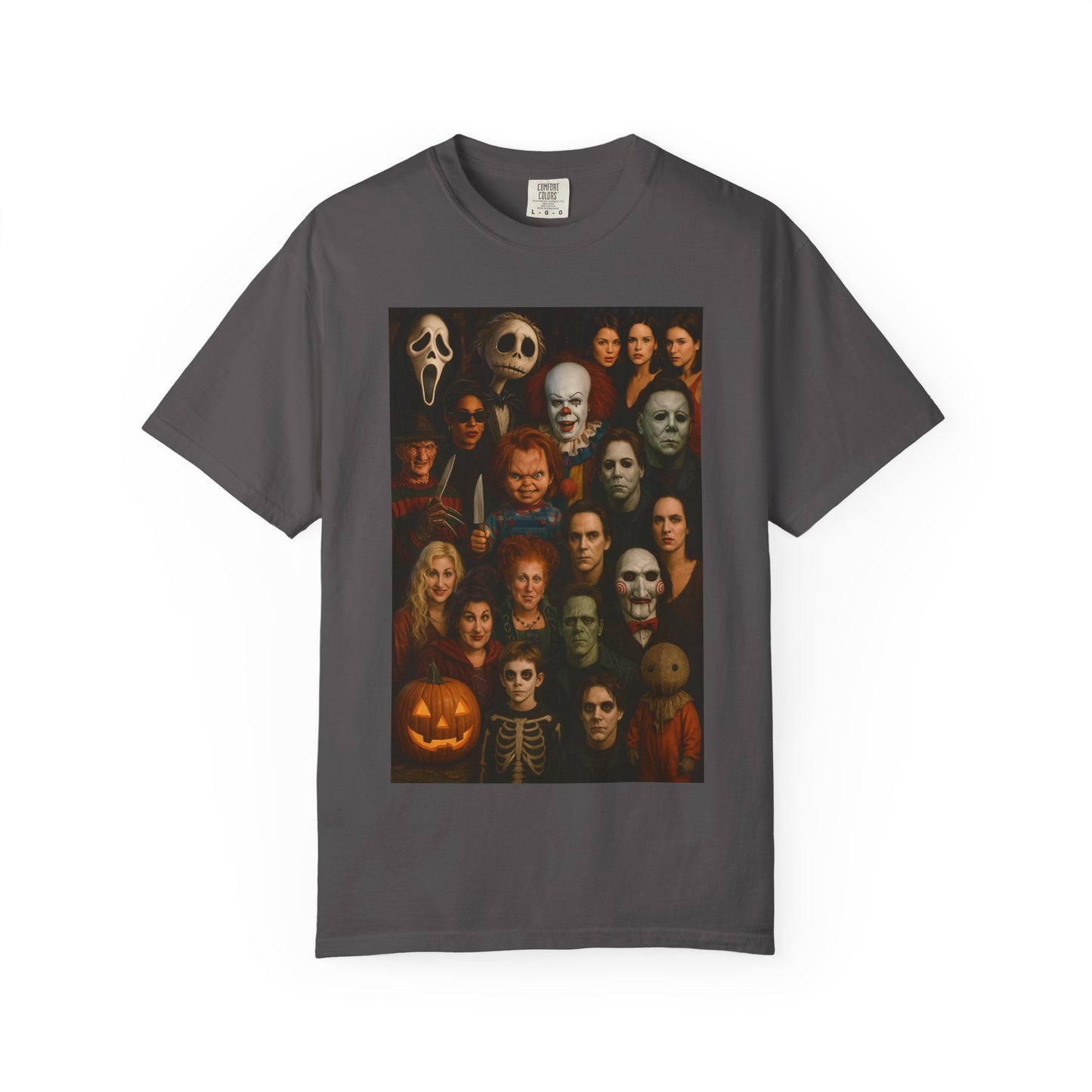 Spooky Halloween T-Shirt | Unisex Garment-Dyed Tee Featuring Iconic Horror Movie Characters, Perfect for Halloween Parties, Horror [...]