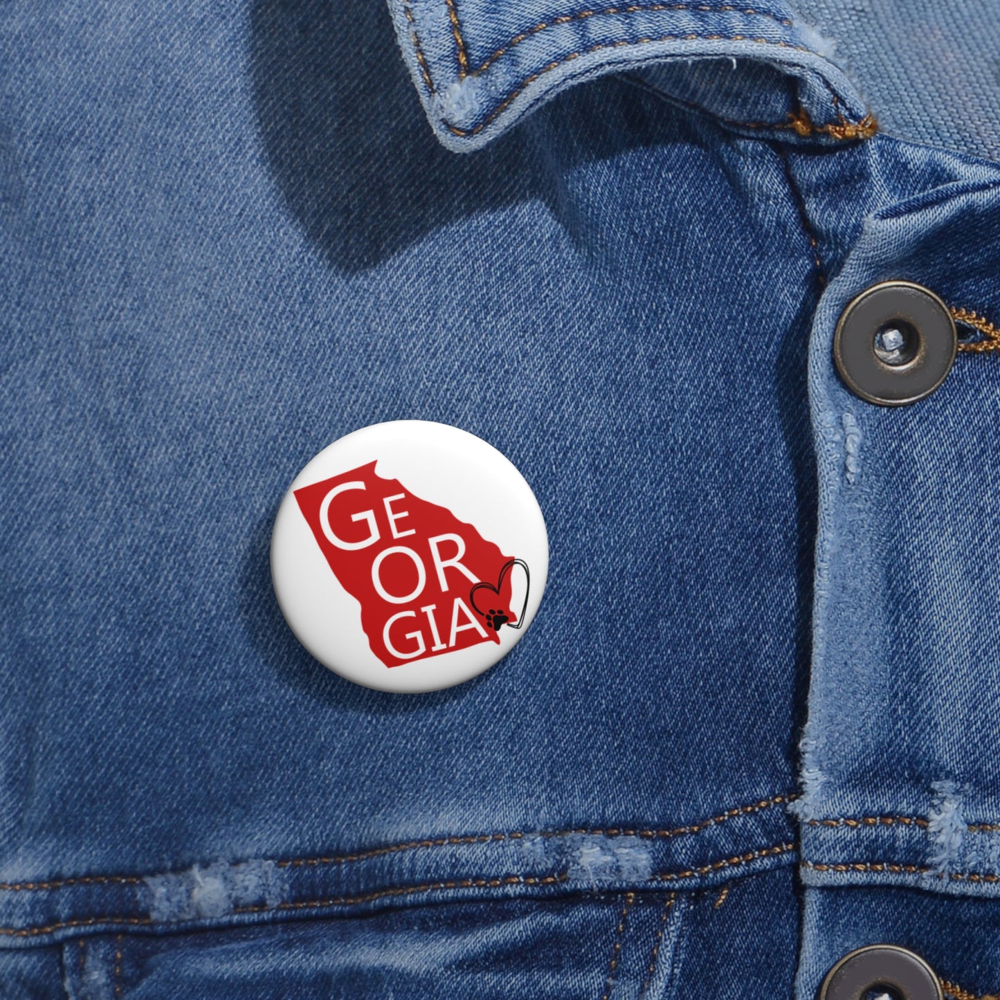 Bulldogs Fan Georgia Pin Buttons | Personalized Collectible Badges, Georgia Game Day