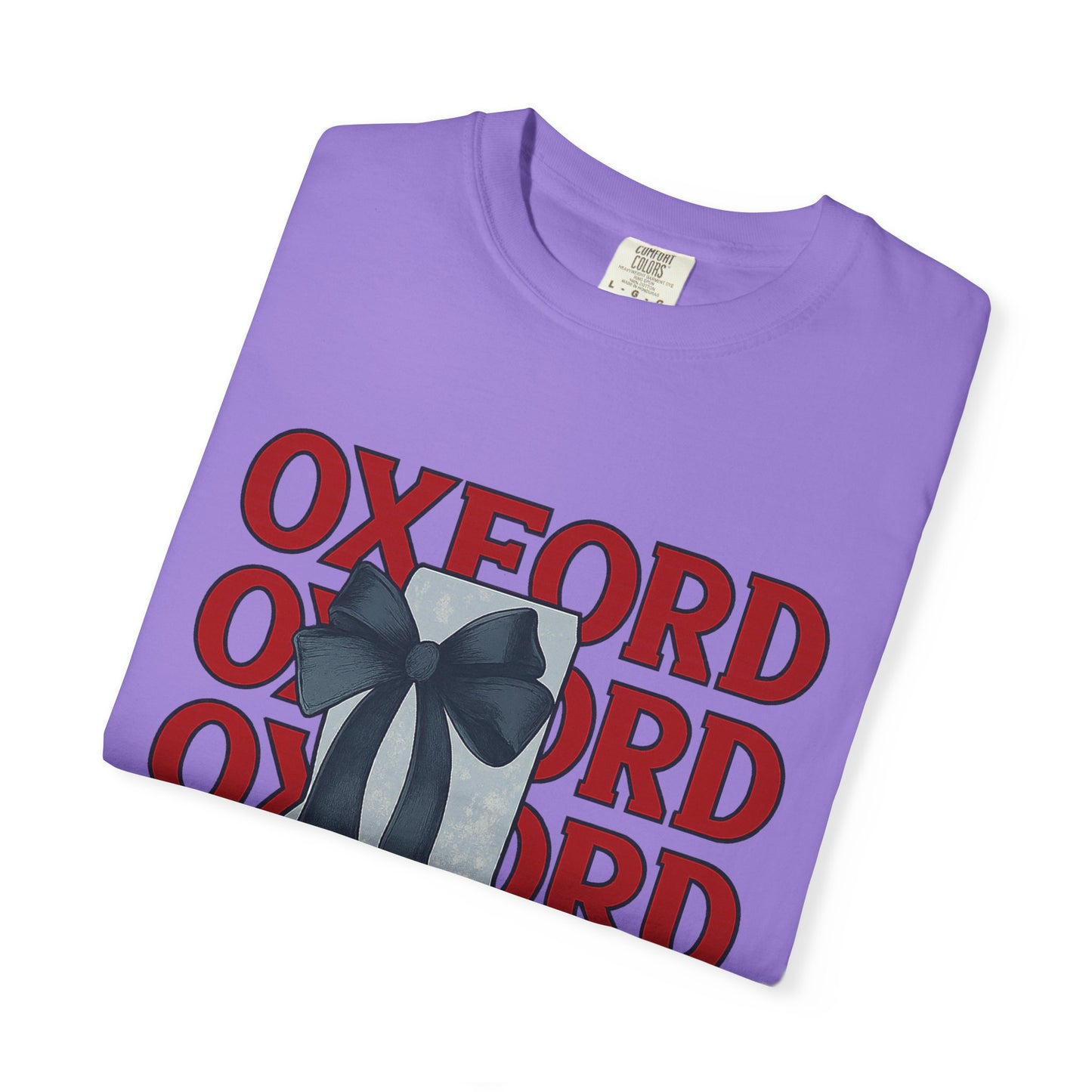 Oxford Bow Graphic Tee, Casual Unisex T-shirt, Gift for Students, College Apparel, Trendy Fashion Top, Birthday Gift