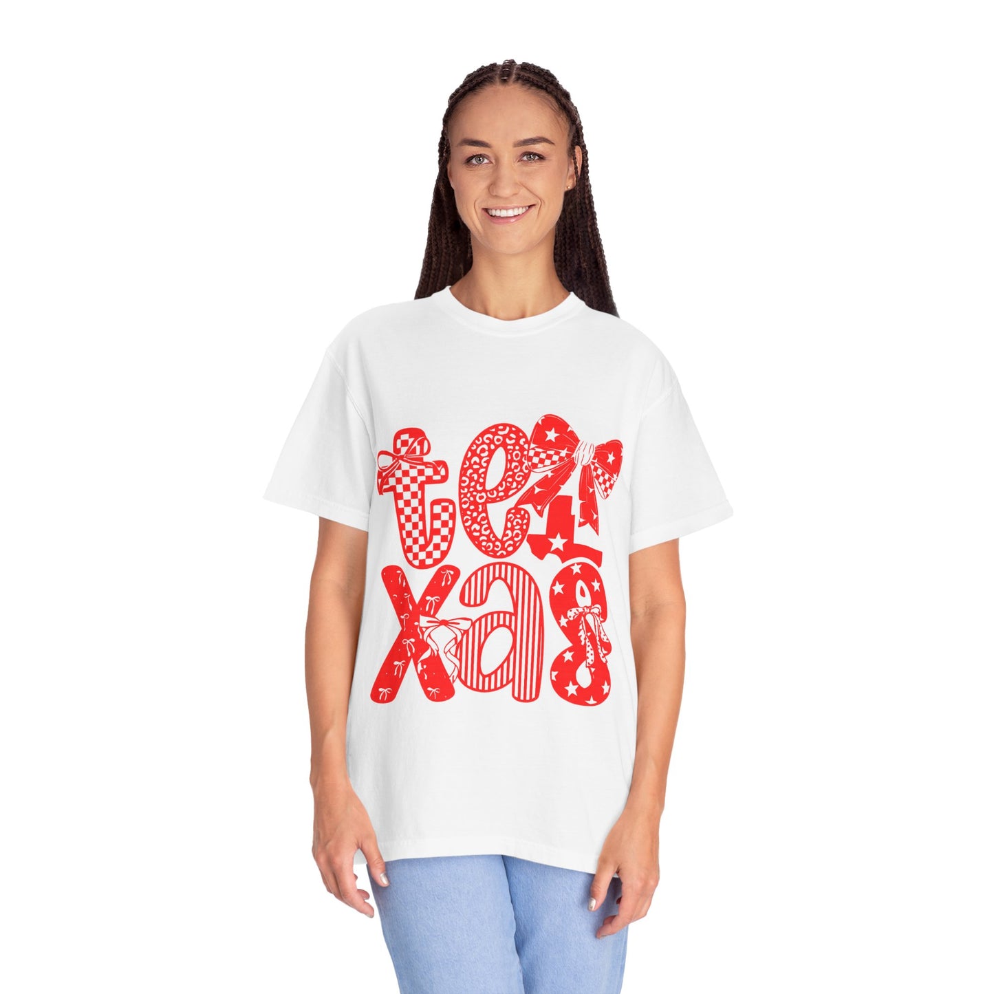 RAIDER Cheer Unisex Garment-Dyed T-shirt | Fun Summer Wear, Texas Pride, State Fair Outfit, Gift for Texans, Casual Daily Tee