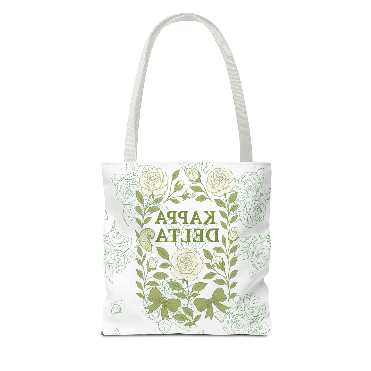 Elegant Kappa Delta Tote Bag, Floral AOP Design, Sorority Bag, Gift for Sisters, Eco-Friendly Shopping Bag
