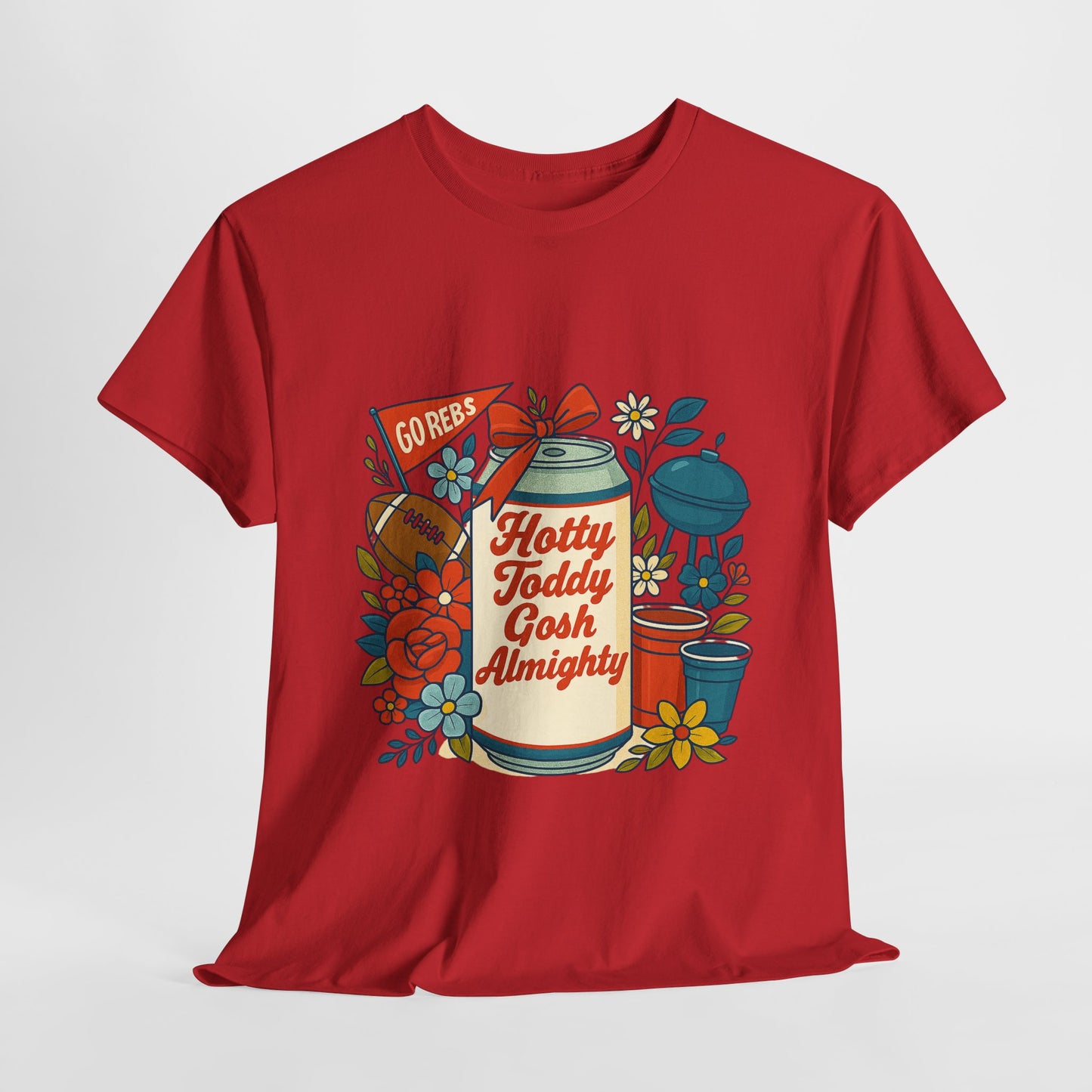 Hotty Toddy Heavy Cotton Tee - Unisex Graphic T-Shirt, Casual Wear, College Apparel, Gift for Students, Spring Break Fashion