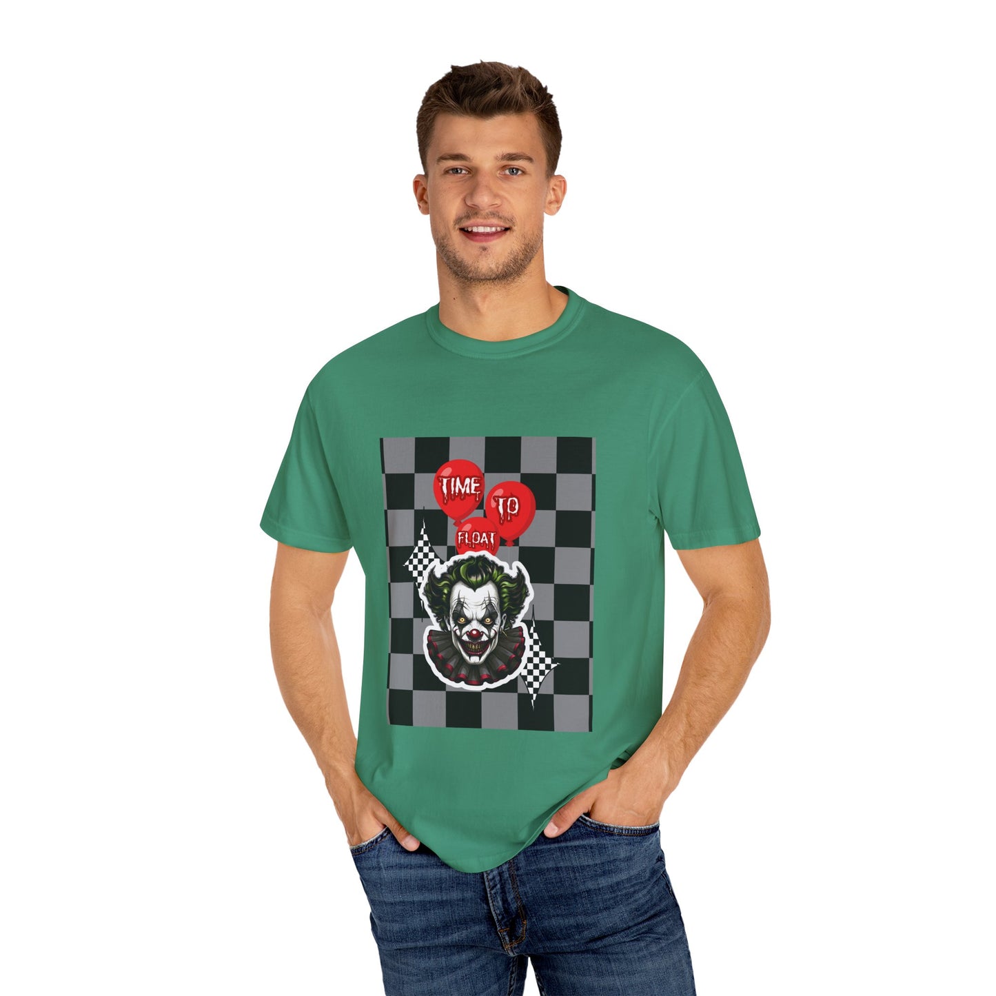 Creepy Clown Graphic T-Shirt, Halloween Costume Tee, Unisex Horror Shirt, Fun Gift for Fans, Graphic Novelty Wear, Casual Outfit