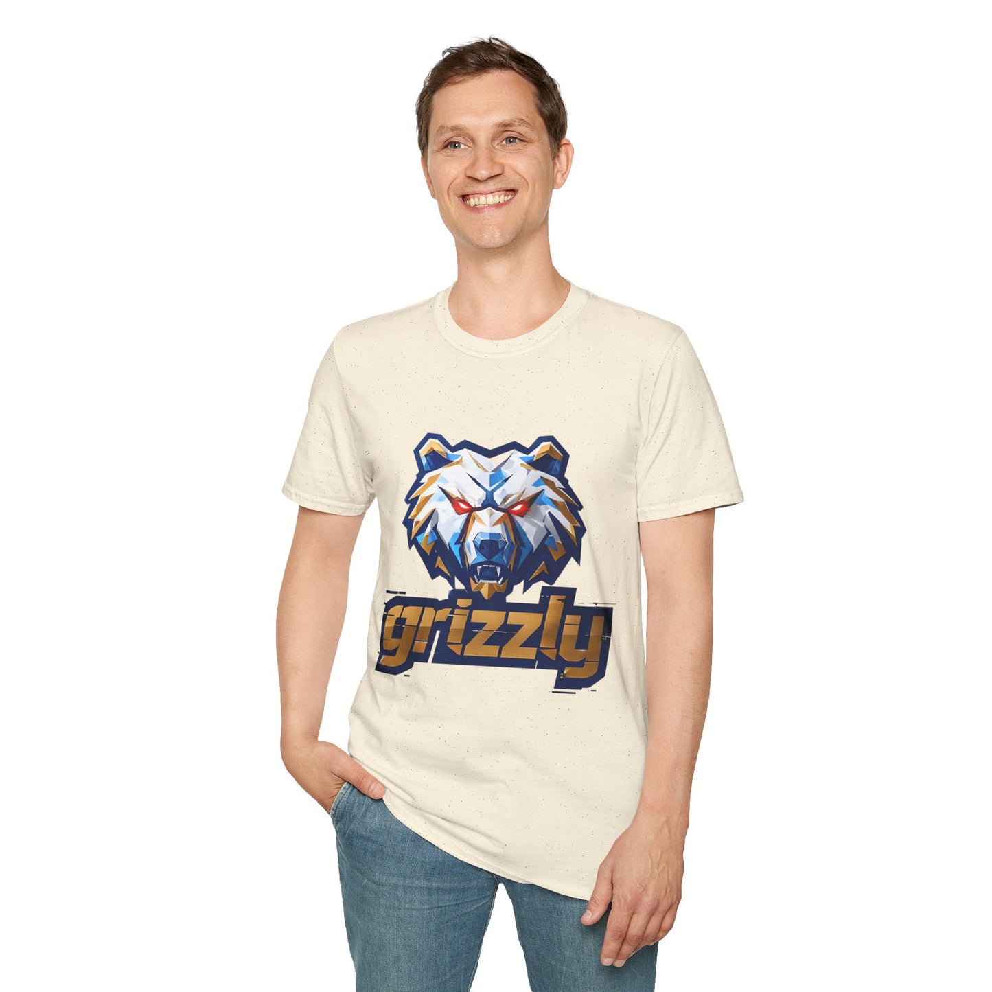 Grizzly Memphis Bear Graphic Tee, Unisex Softstyle T-Shirt, Memphis Basketball Fan, Memphis Grizz, 901, Go Grizz