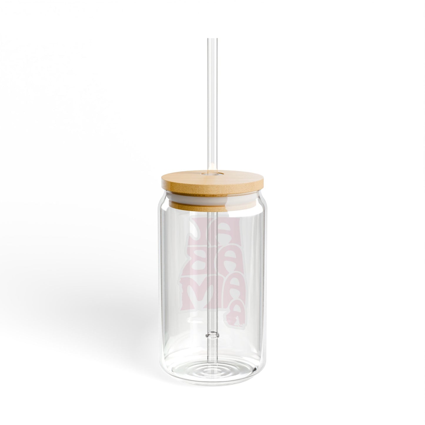 Alabama Stylish Glass Sipper with Bamboo Lid - Perfect for Smoothies, Juice, and Drinks, Eco-Friendly, Unique Gift, Home Decor, Outdoor Activities