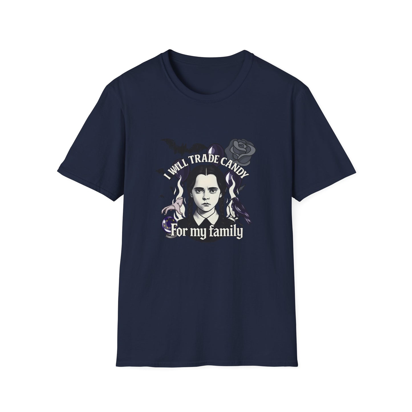 Gothic Family Tribute Unisex Tee - Halloween Dark Aesthetic Apparel